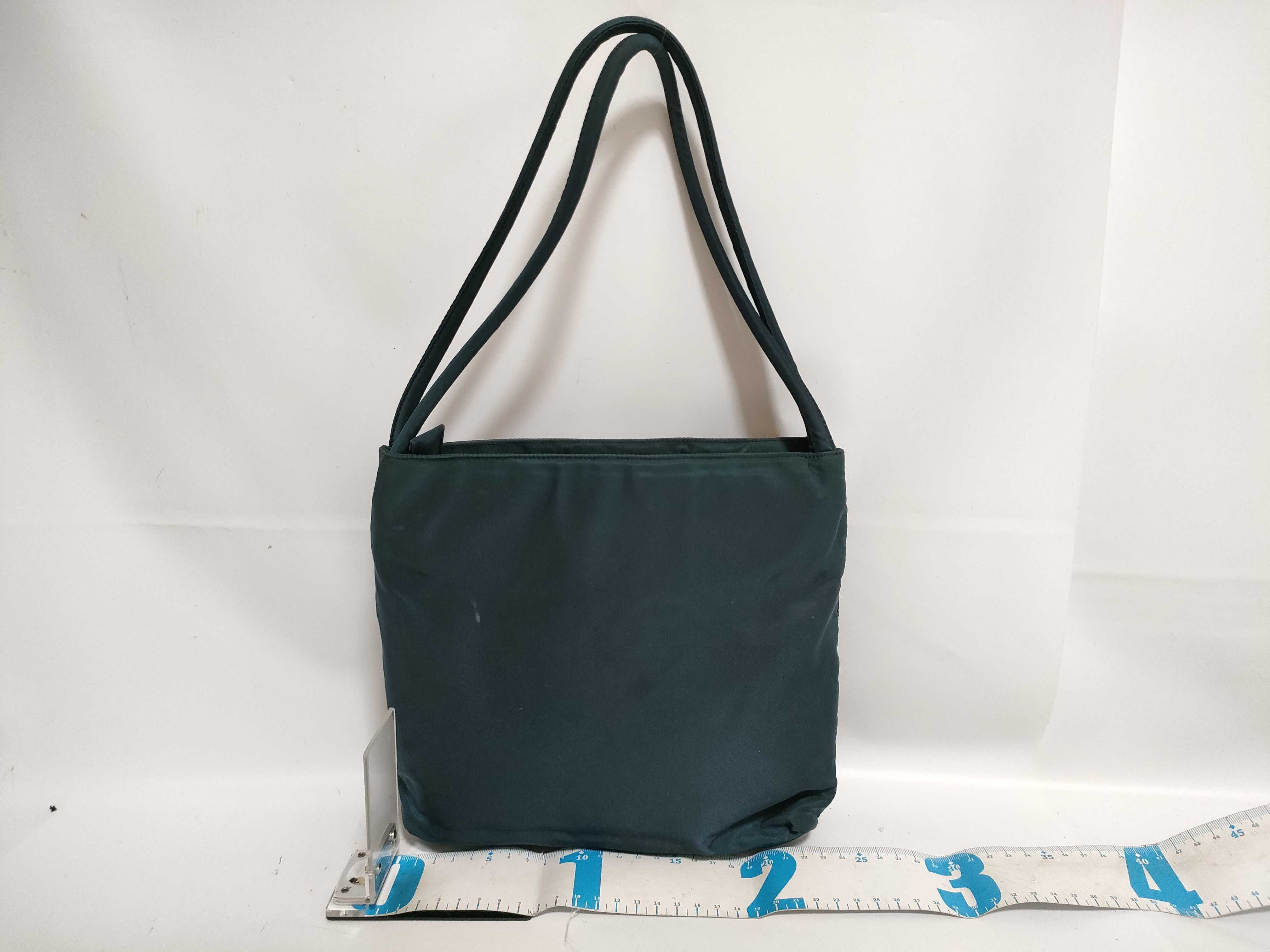 【水曜終了】(10230_0260)PRADA プラダ 三角ロゴ テスート トートバッグ ネイビー