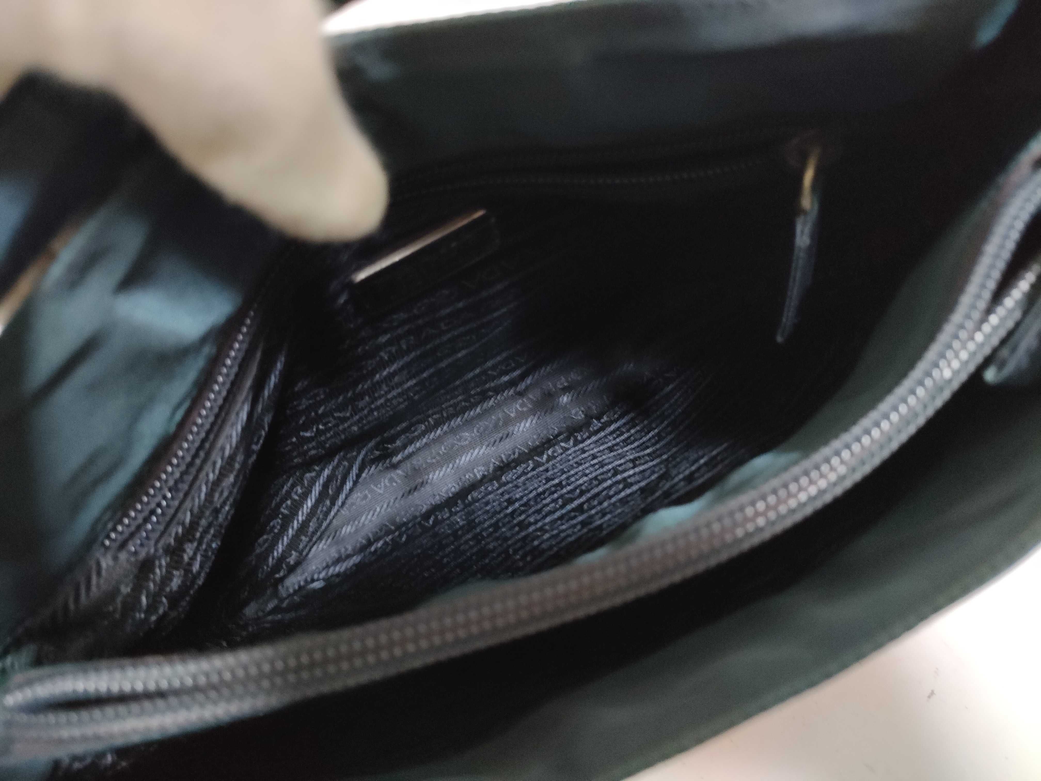 【水曜終了】(10230_0260)PRADA プラダ 三角ロゴ テスート トートバッグ ネイビー