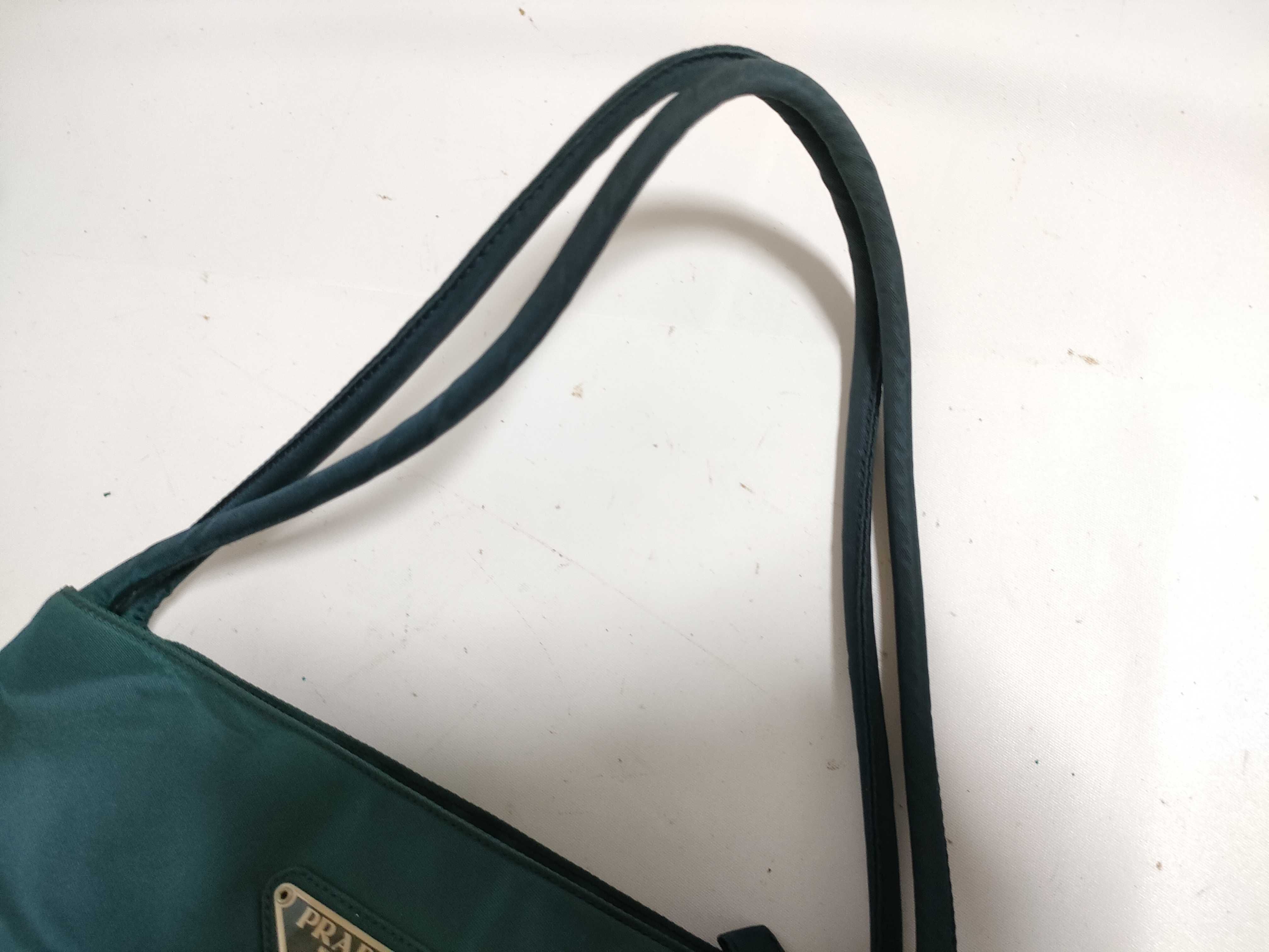 【水曜終了】(10230_0260)PRADA プラダ 三角ロゴ テスート トートバッグ ネイビー