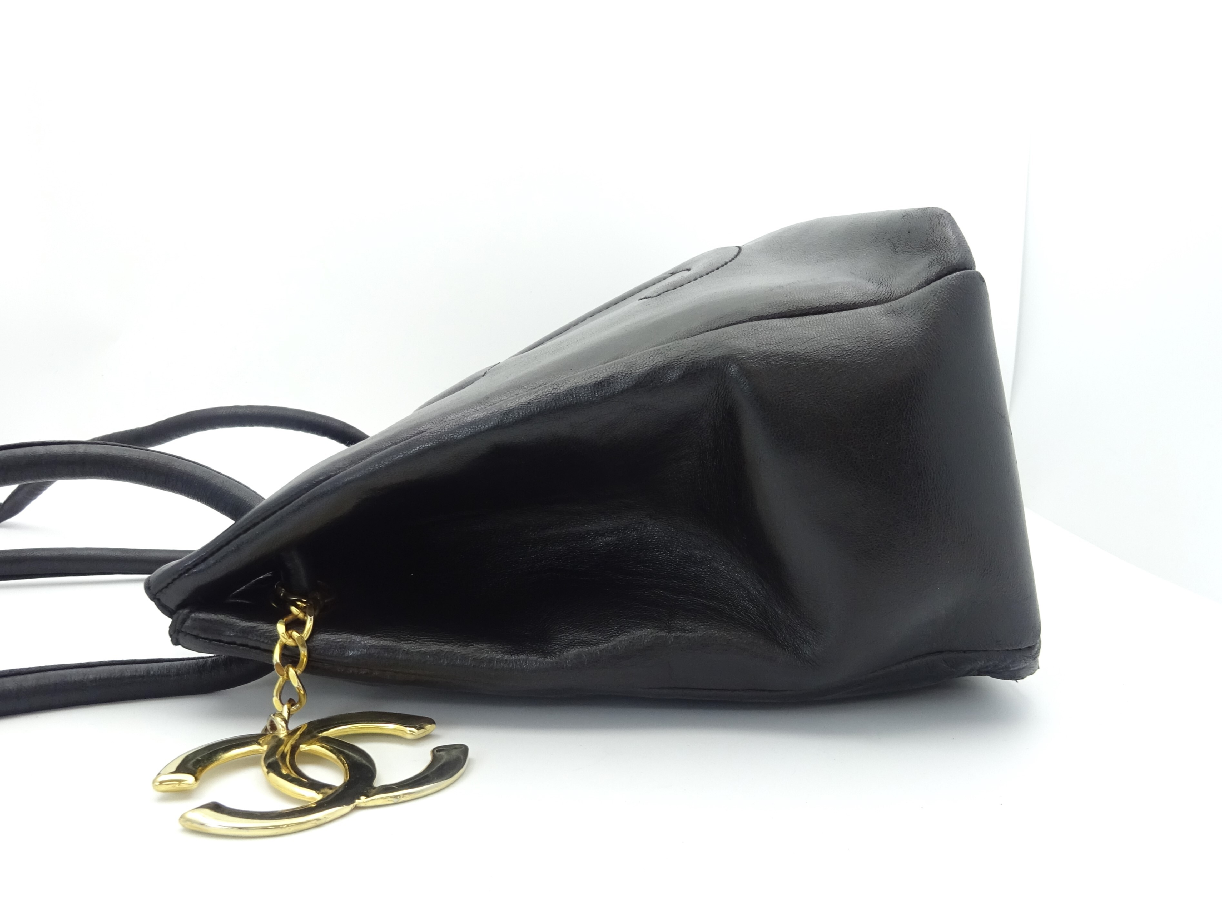【水曜終了】(10228_0070)CHANEL ココマーク レザー トートバッグ