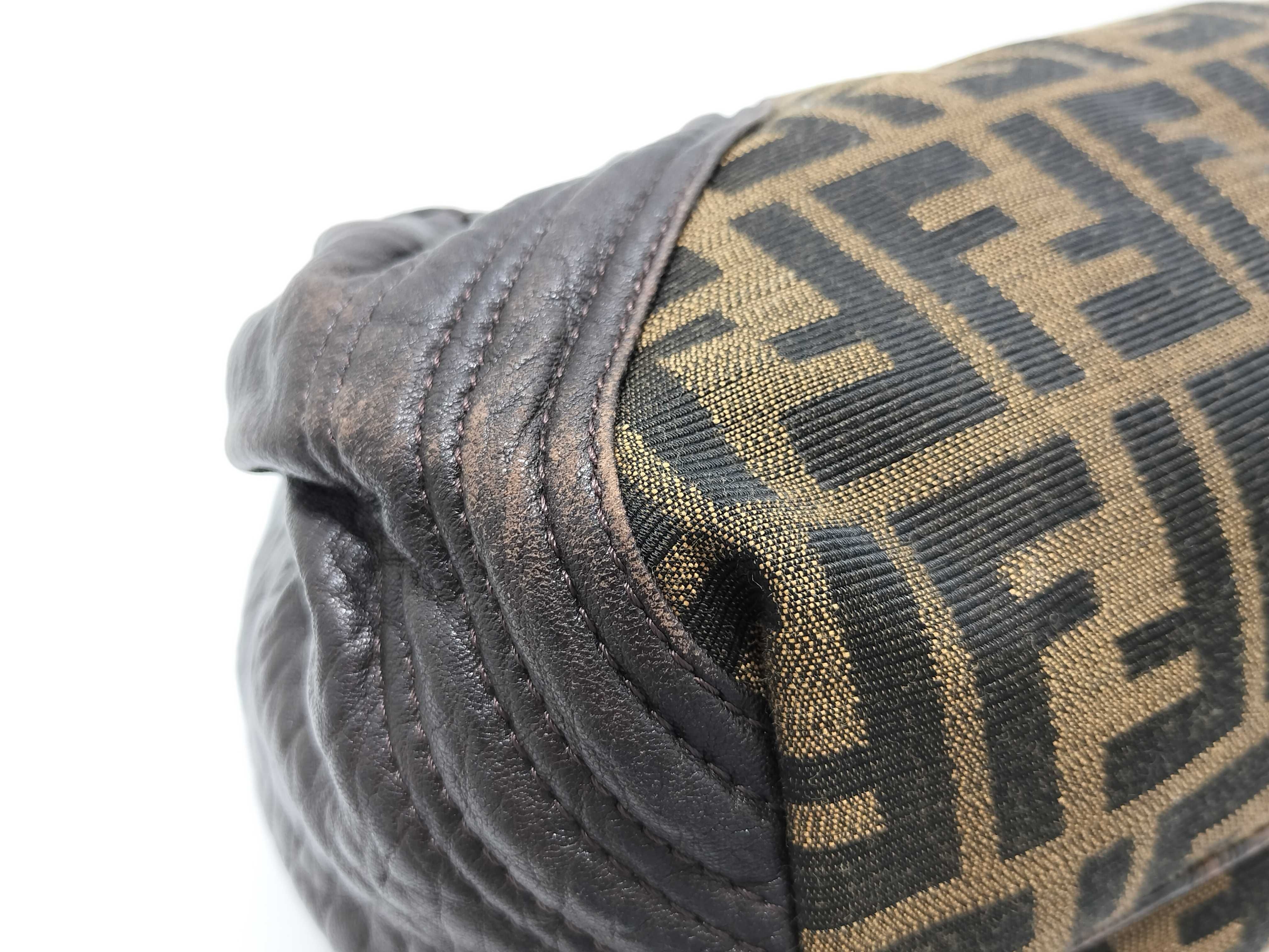【水曜終了】(10230_0333)FENDI スパイバッグ ズッカ柄 ハンドバッグ