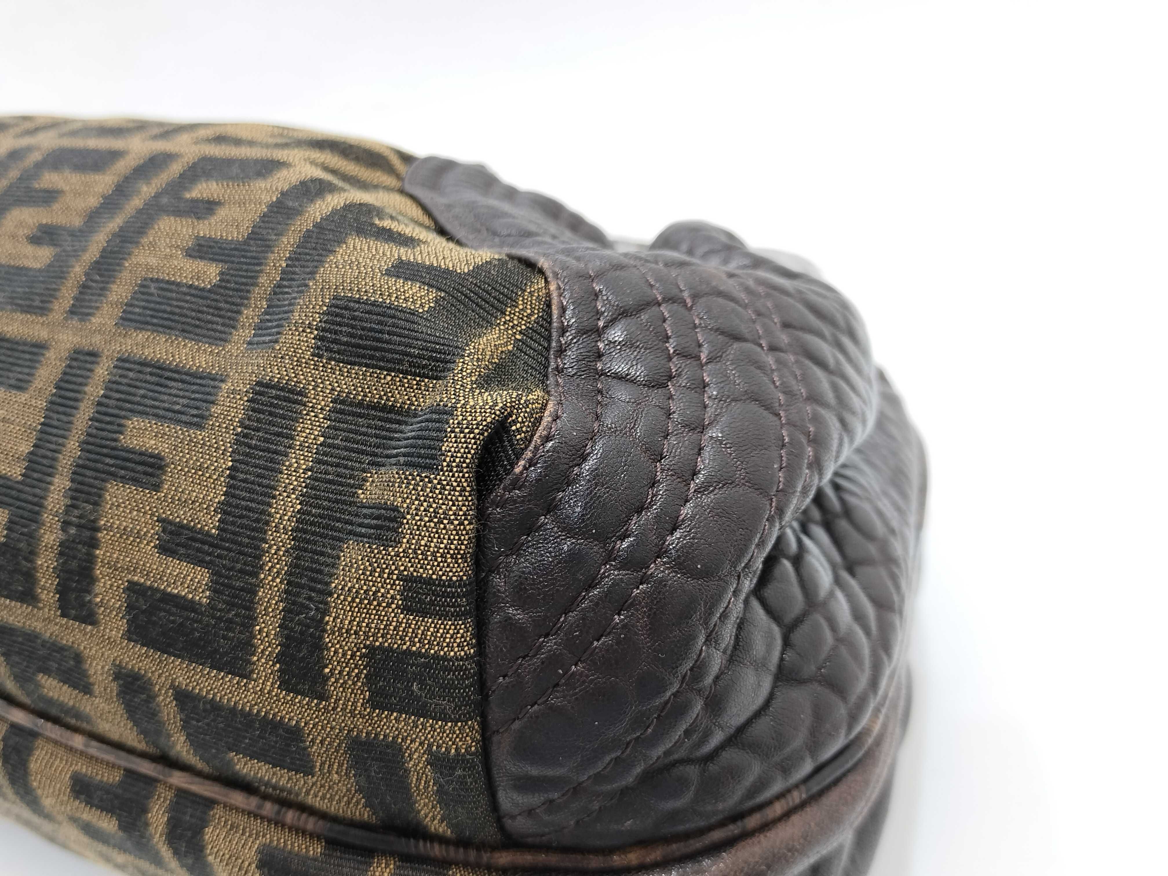 【水曜終了】(10230_0333)FENDI スパイバッグ ズッカ柄 ハンドバッグ