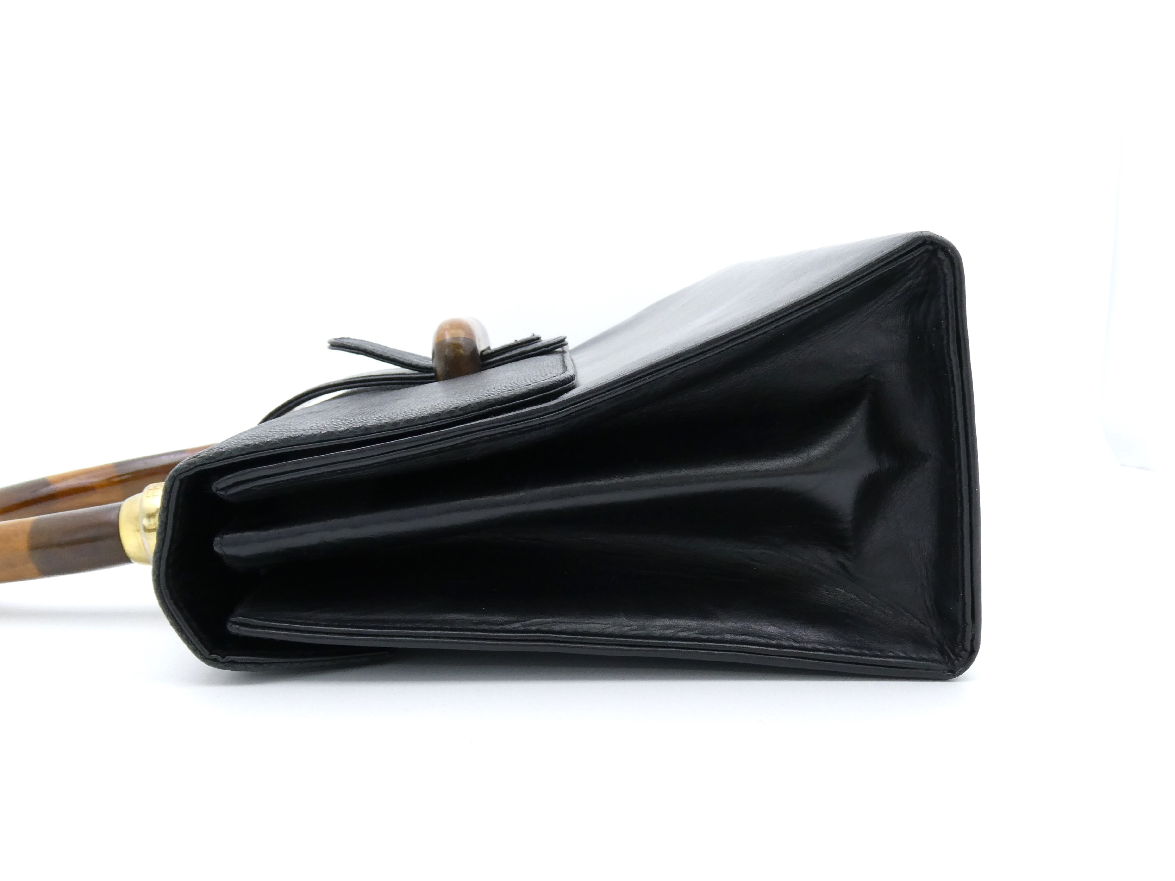 【水曜終了】(10230_0332)▼FENDI ウッド レザー ケリー型 ハンドバッグ