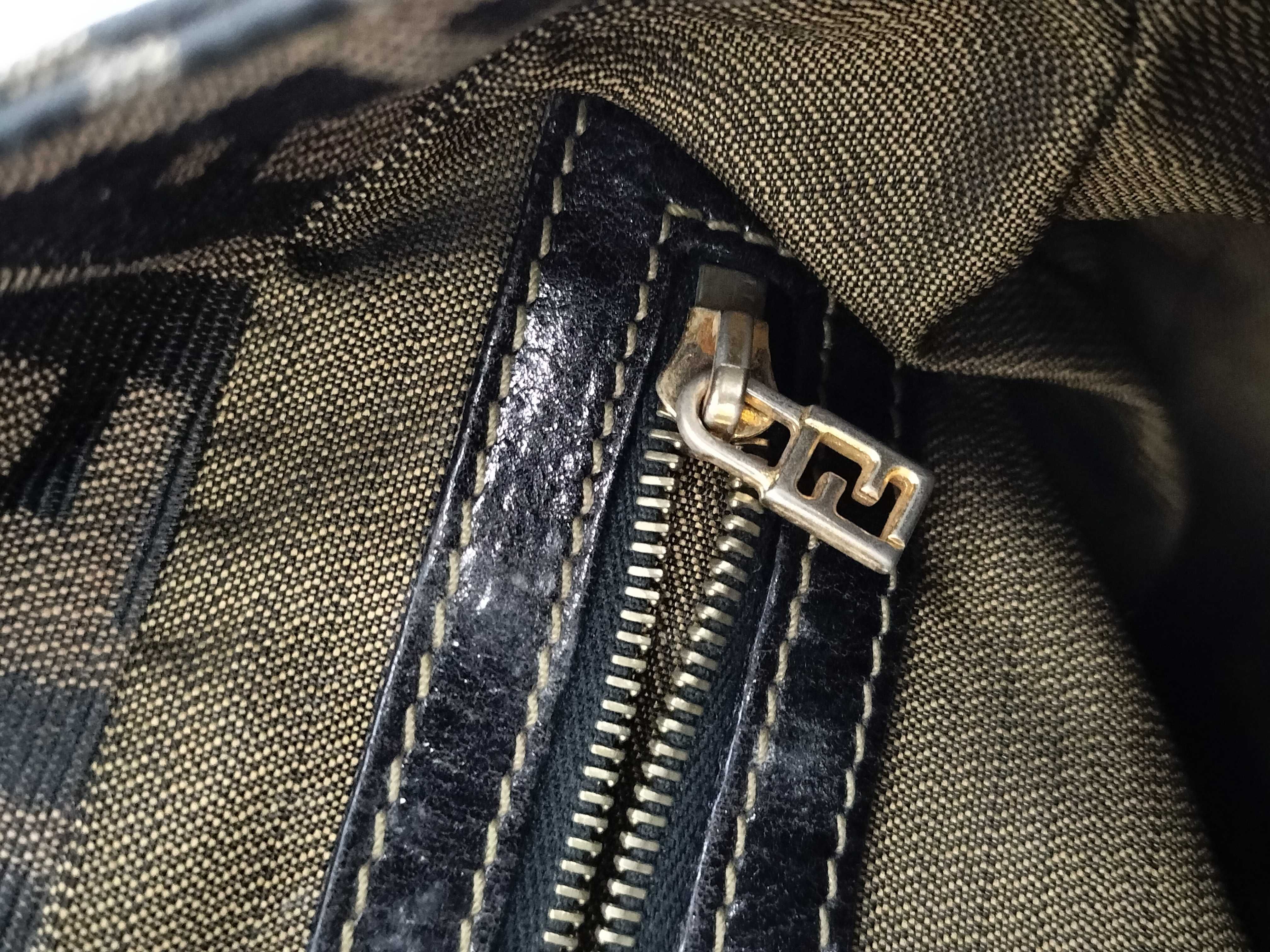 【水曜終了】(10230_0334)FENDI ズッカ ハンドバッグ