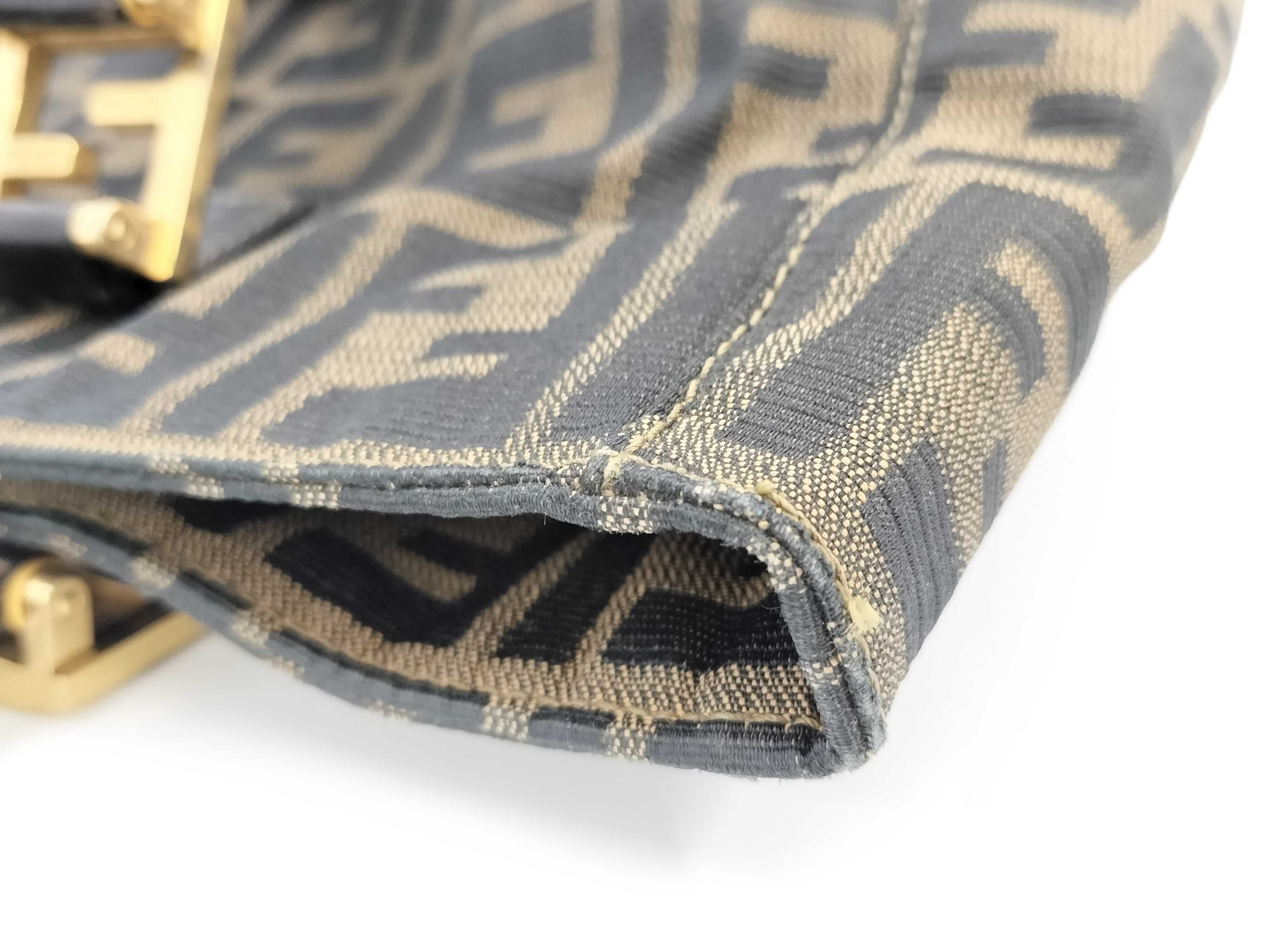 【水曜終了】(10230_0334)FENDI ズッカ ハンドバッグ