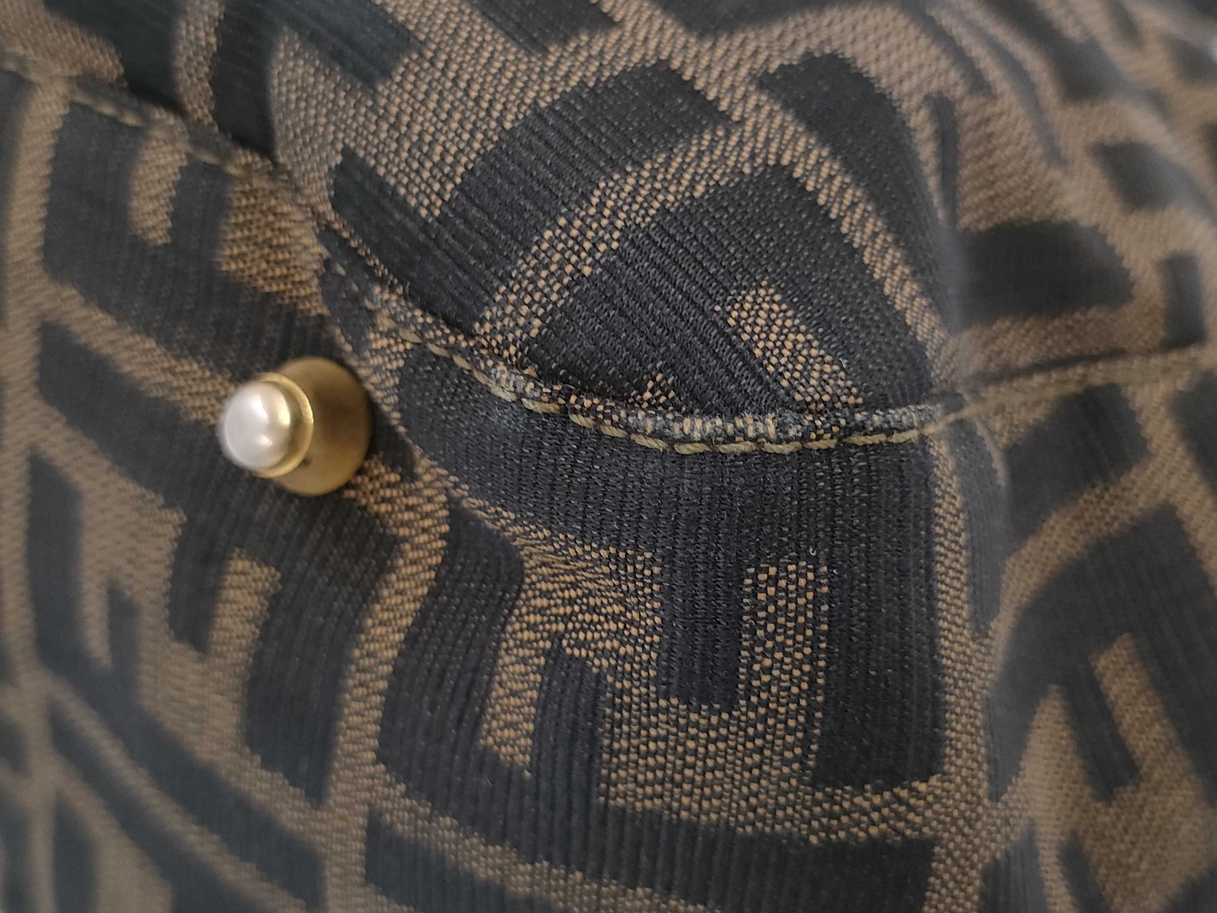 【水曜終了】(10230_0334)FENDI ズッカ ハンドバッグ