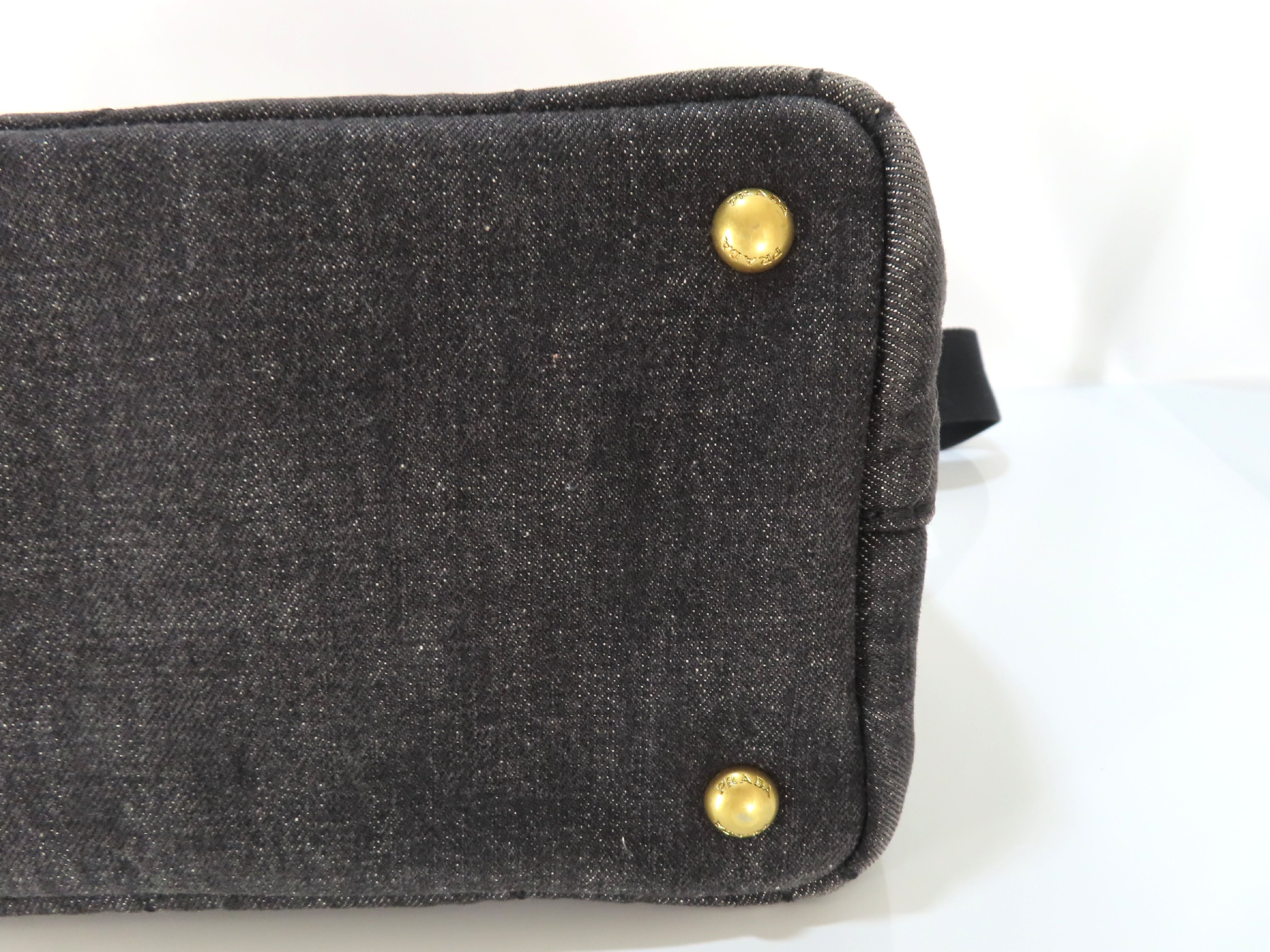 【水曜終了】(10230_0262)PRADA プラダ カナパ キャンバス 2WAYハンドバッグ ブラック B2439G