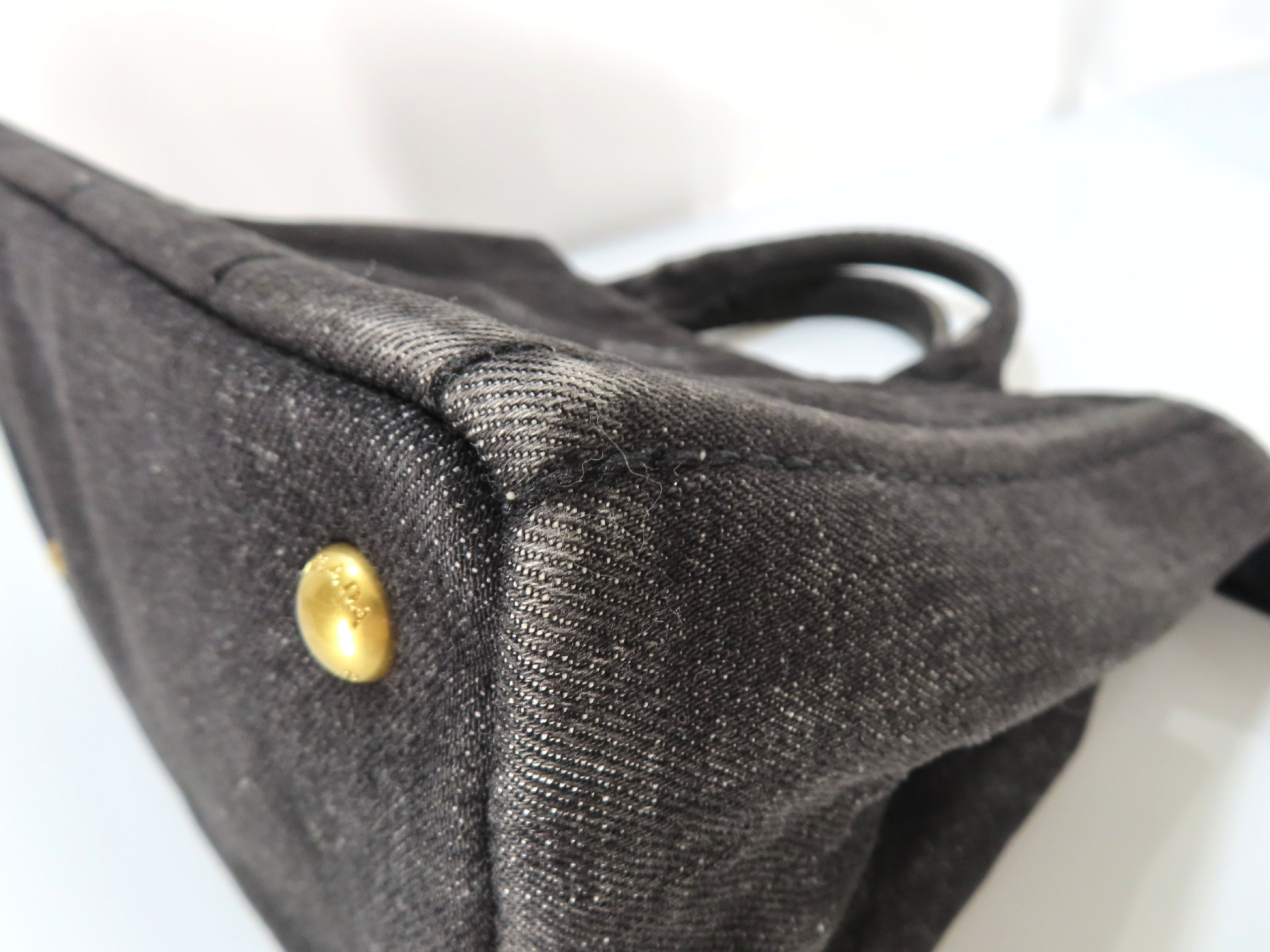 【水曜終了】(10230_0262)PRADA プラダ カナパ キャンバス 2WAYハンドバッグ ブラック B2439G