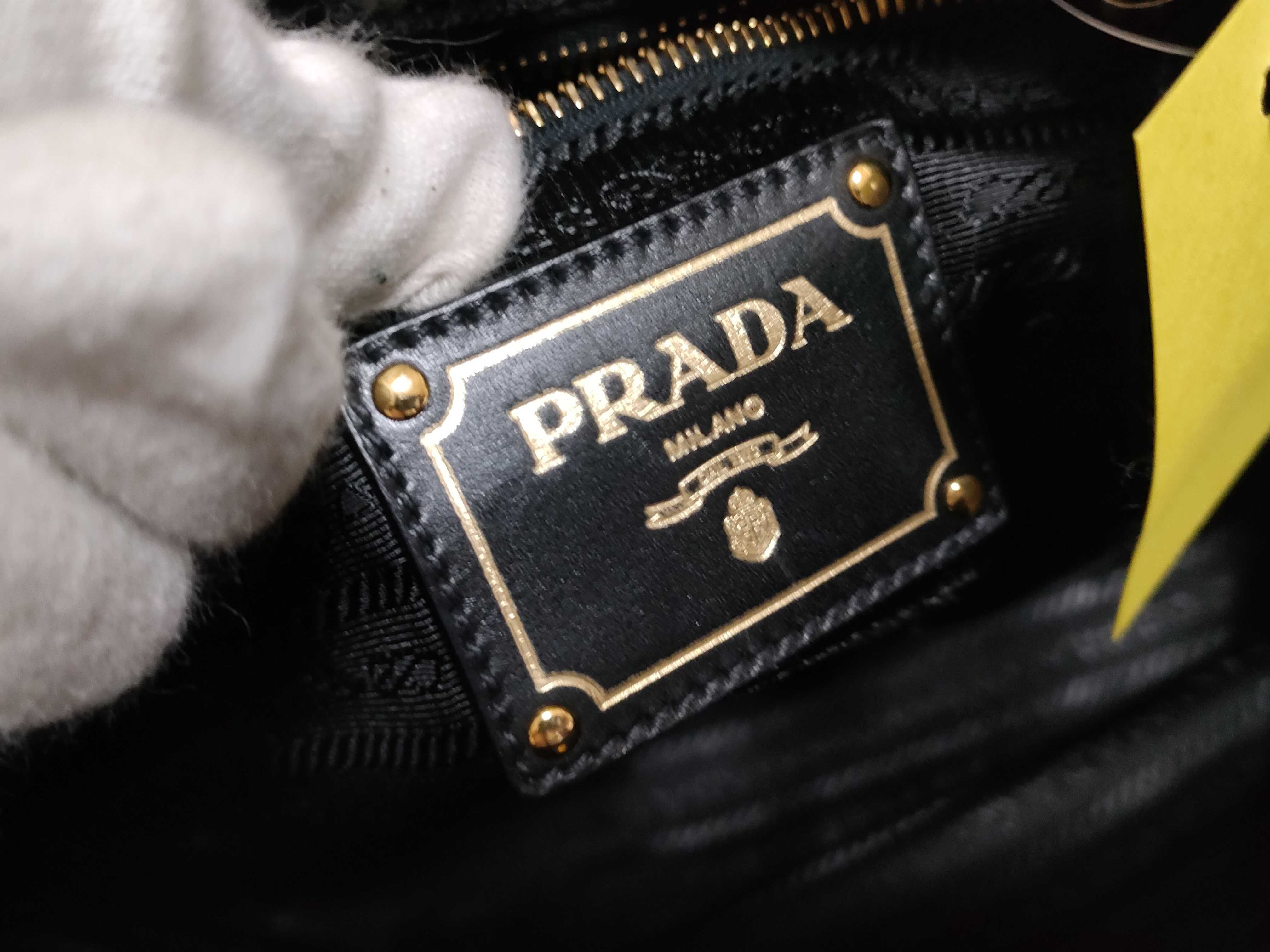【水曜終了】(10230_0263)PRADA ジャガード トートバッグ