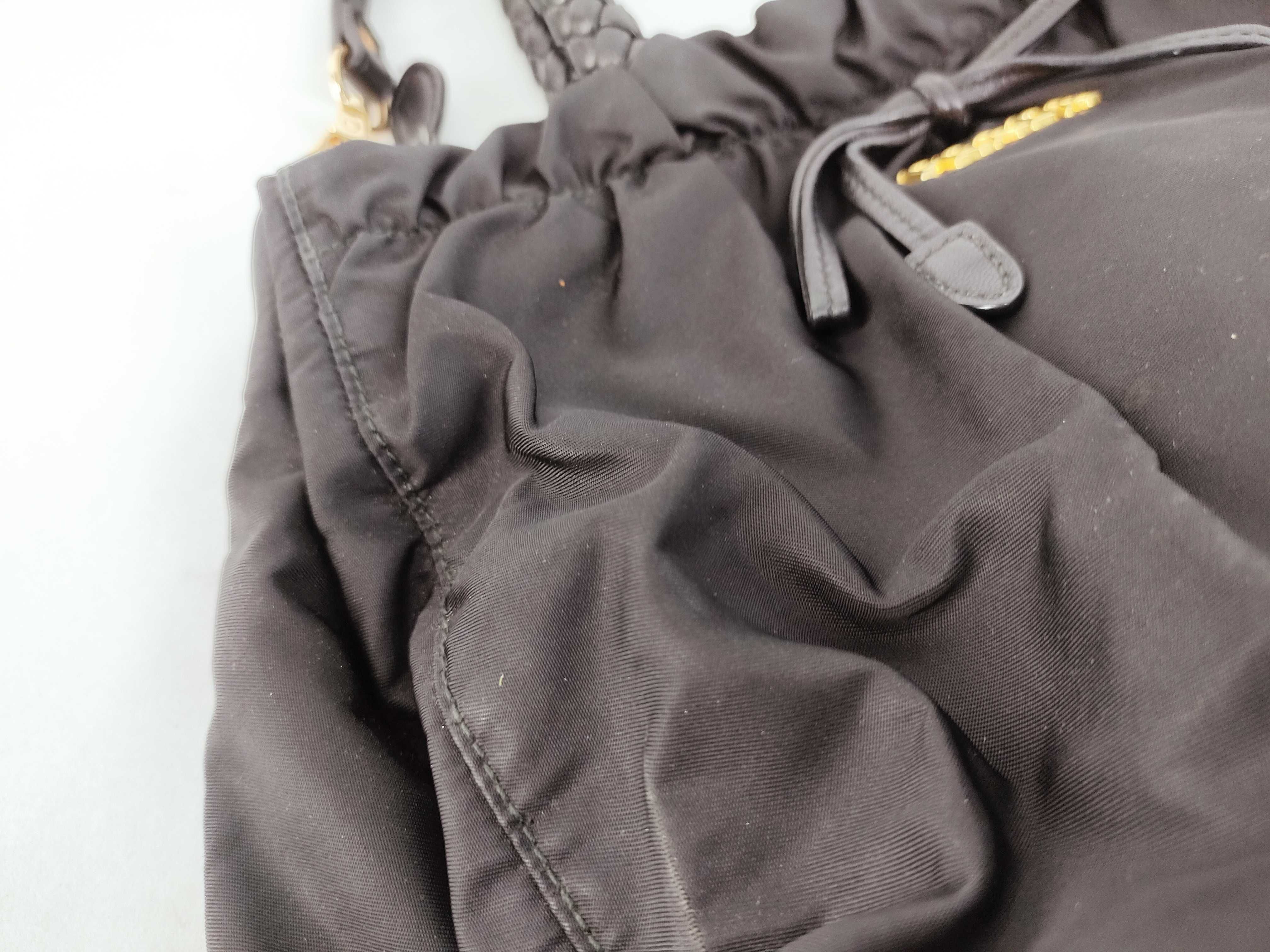 【水曜終了】(10230_0264)PRADA ハンドバッグ ナイロン レザー ブラック トートバッグ