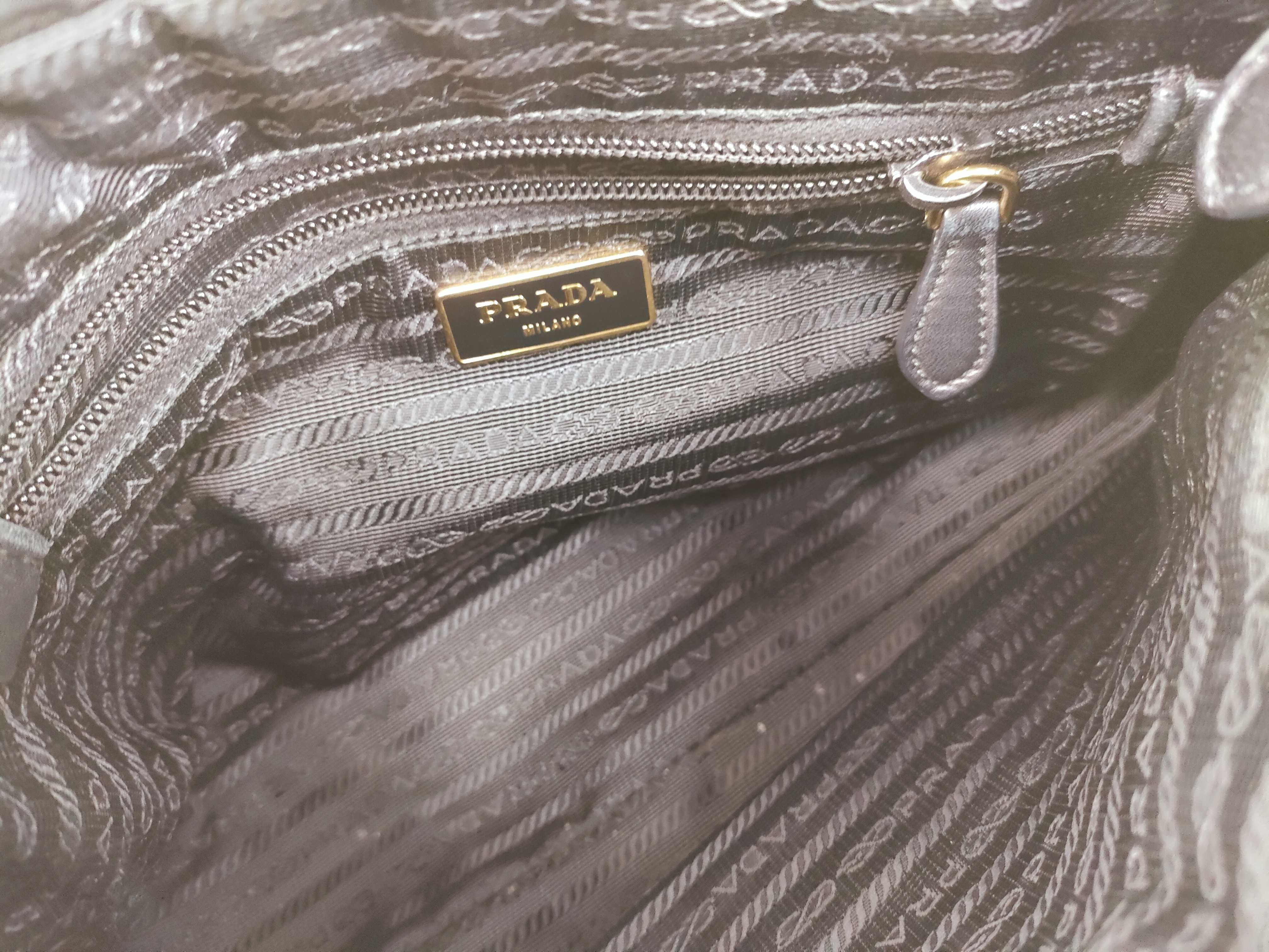 【水曜終了】(10230_0264)PRADA ハンドバッグ ナイロン レザー ブラック トートバッグ