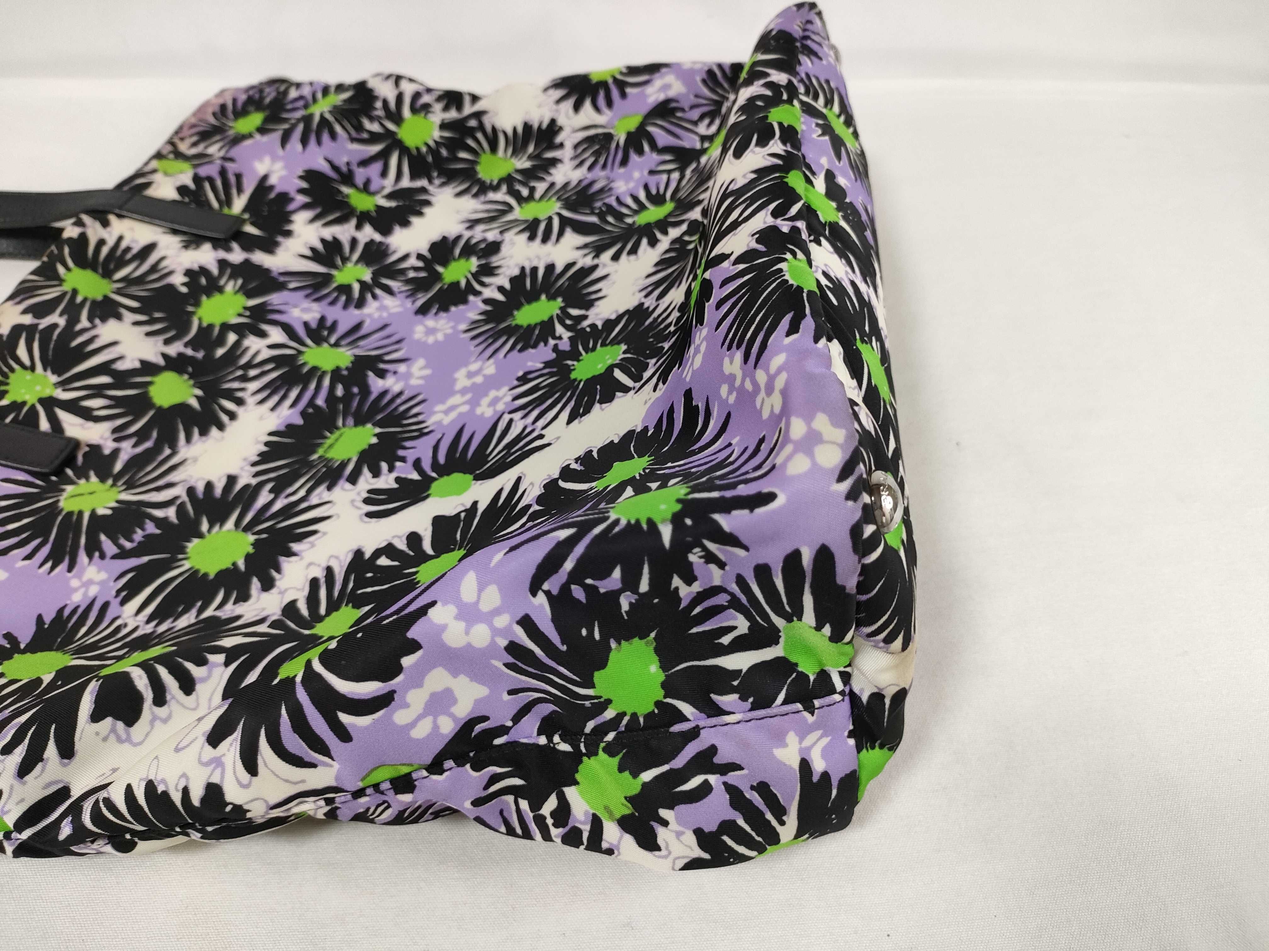 【水曜終了】(10230_0309)PRADA ナイロン 花柄/B4696F/トート トートバッグ