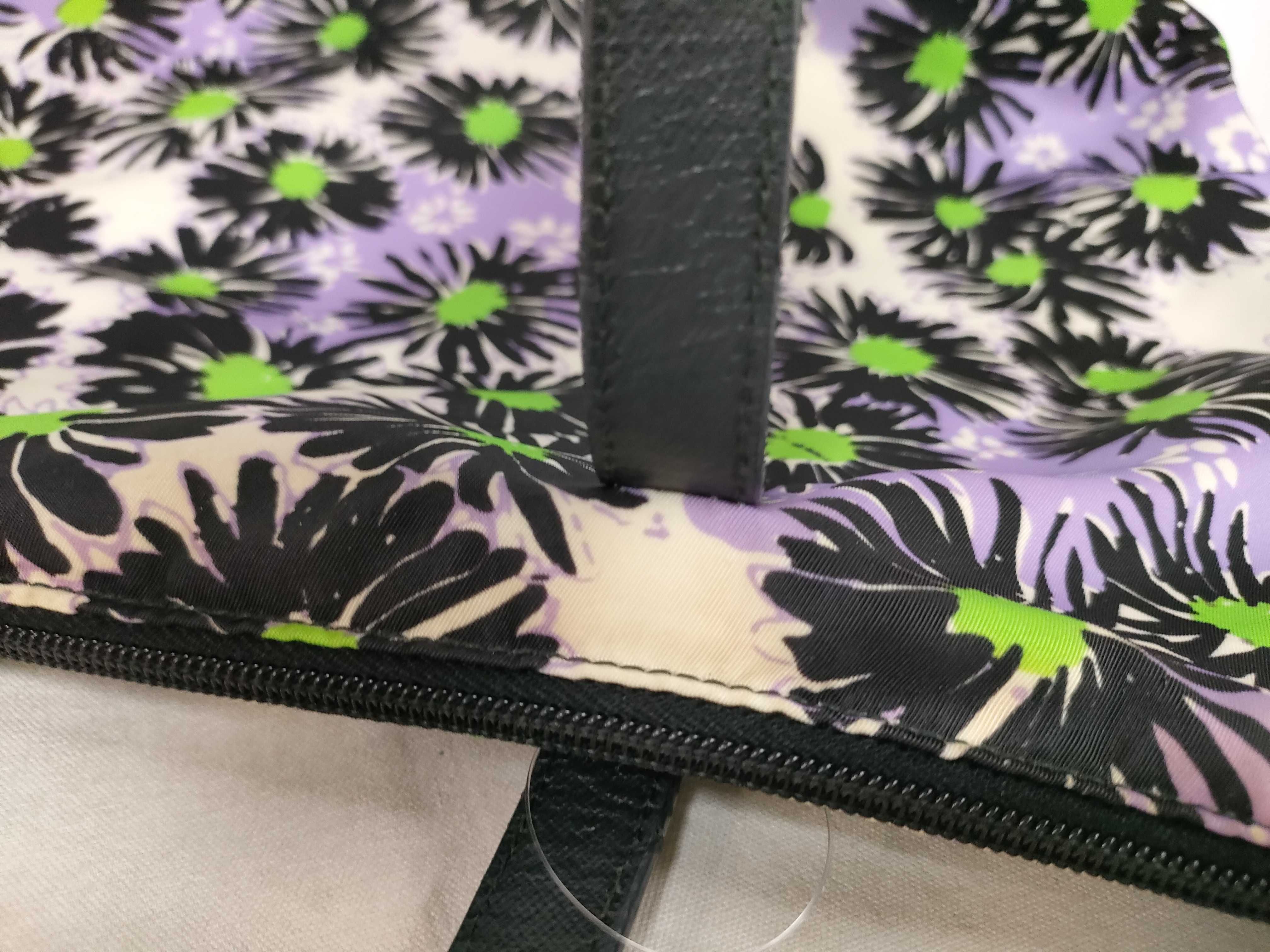 【水曜終了】(10230_0309)PRADA ナイロン 花柄/B4696F/トート トートバッグ