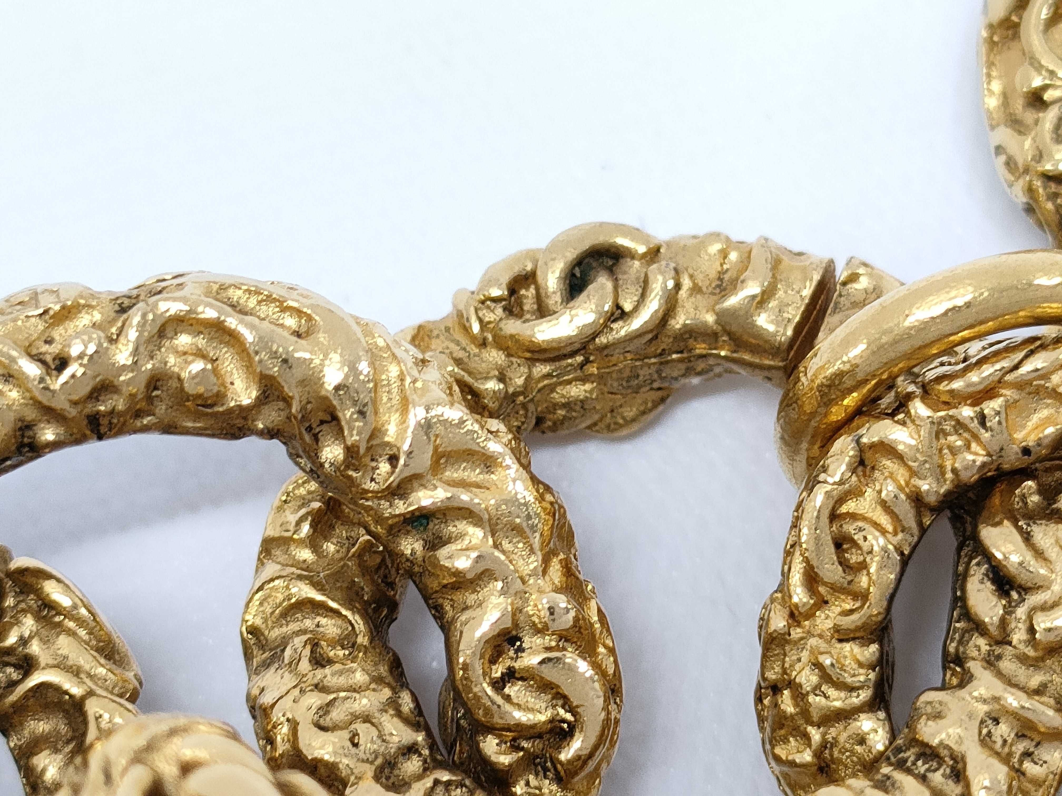 【水曜終了】(10944_0004)CHANEL ブレスレット 溶岩 ココマーク 93A ゴールド ブレスレット・バングル