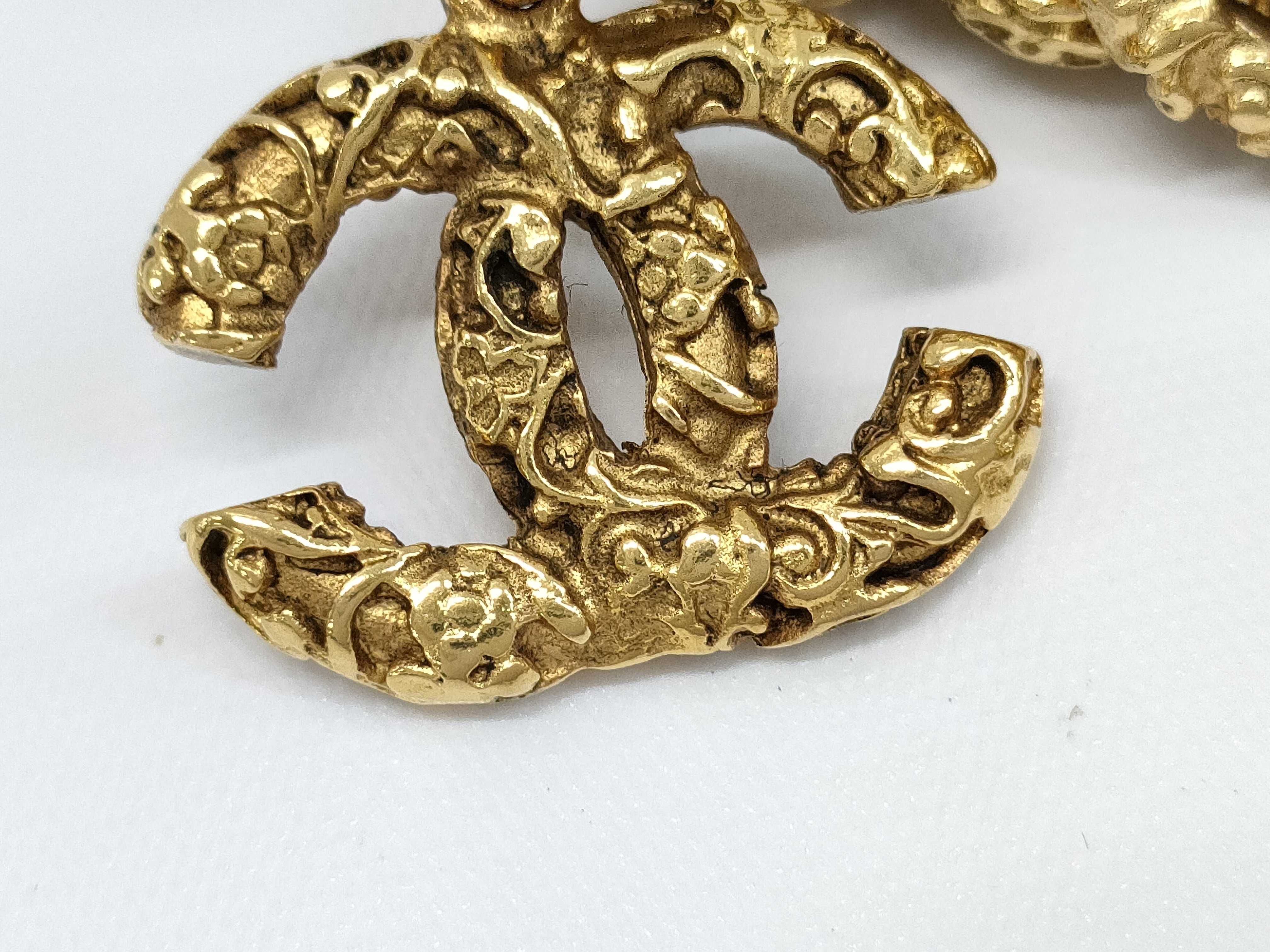 【水曜終了】(10944_0004)CHANEL ブレスレット 溶岩 ココマーク 93A ゴールド ブレスレット・バングル