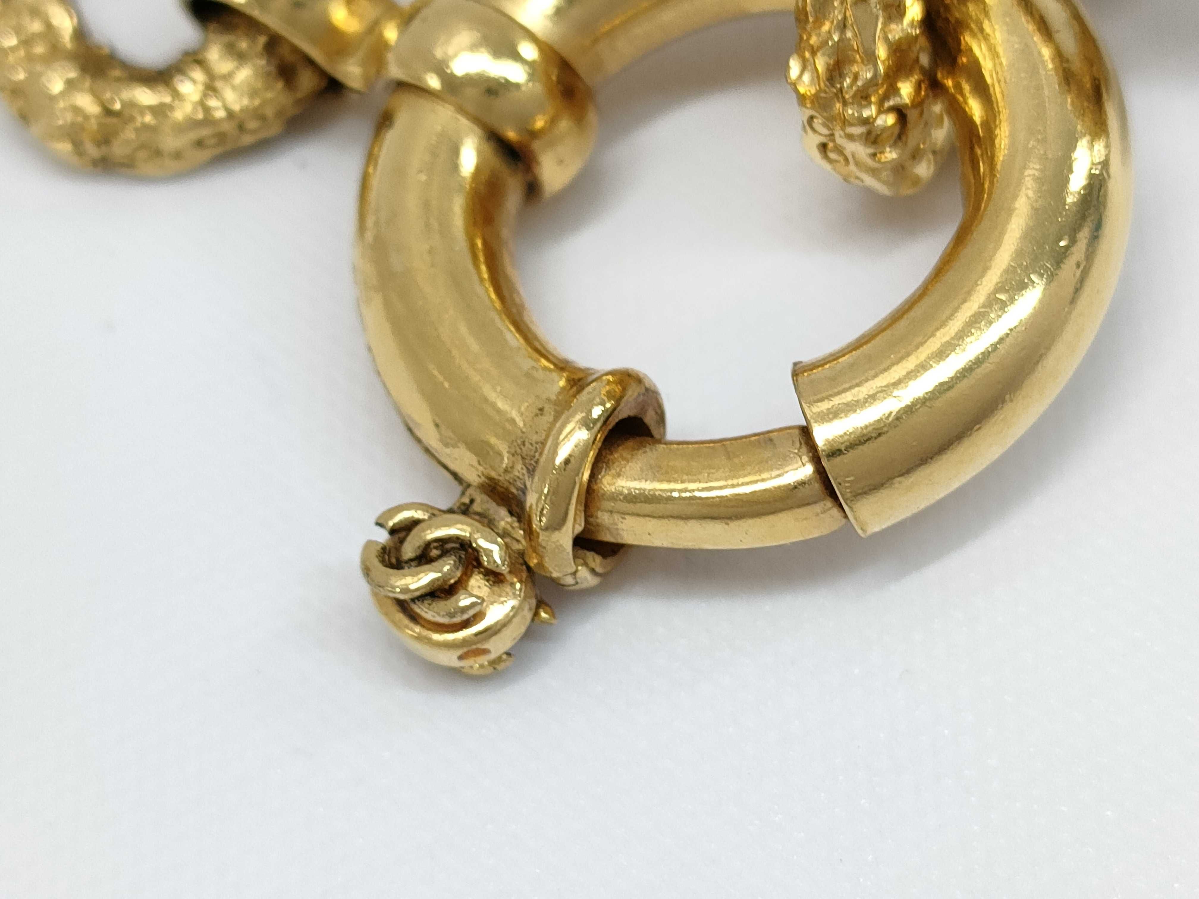 【水曜終了】(10944_0004)CHANEL ブレスレット 溶岩 ココマーク 93A ゴールド ブレスレット・バングル