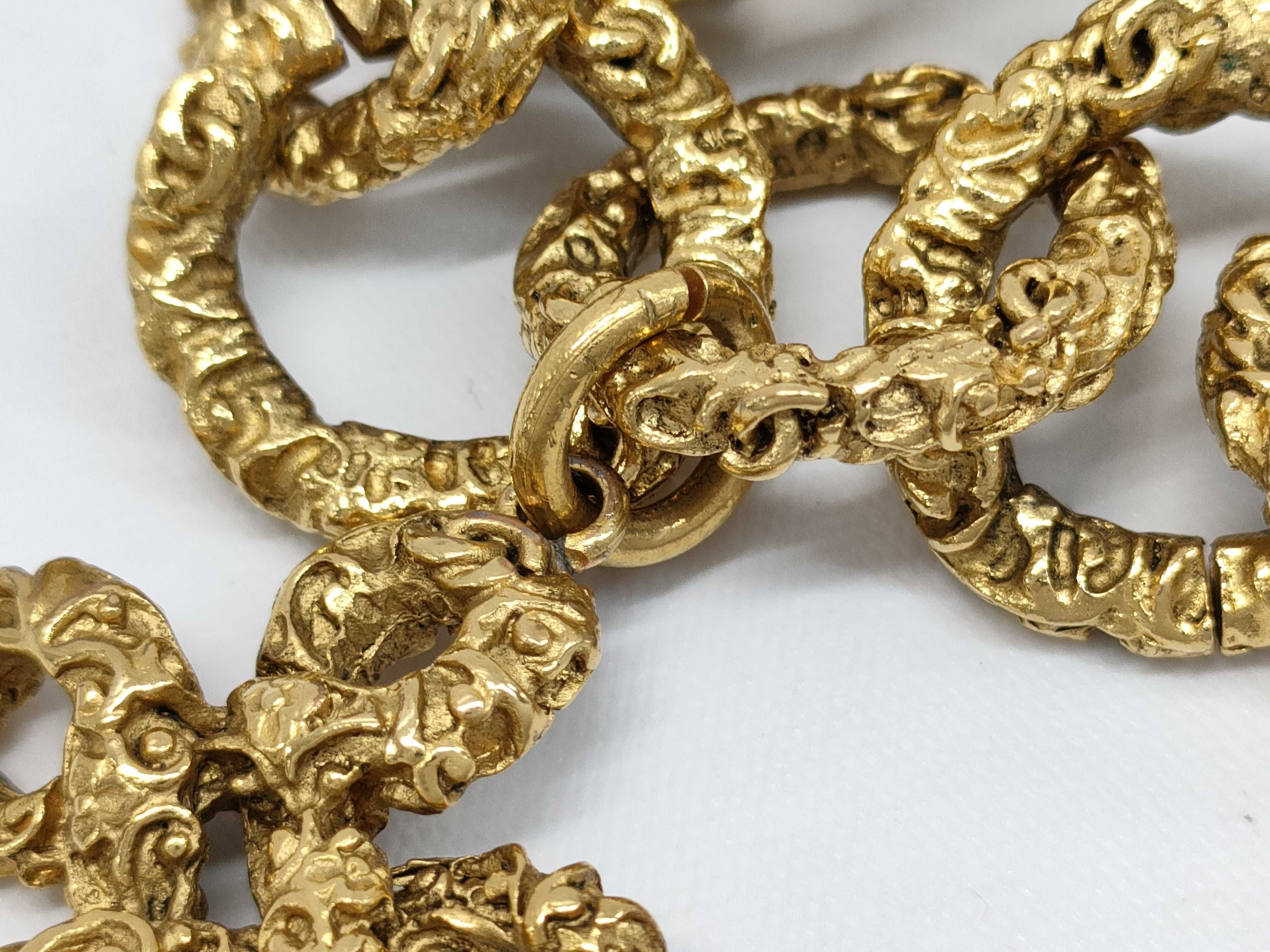 【水曜終了】(10944_0004)CHANEL ブレスレット 溶岩 ココマーク 93A ゴールド ブレスレット・バングル