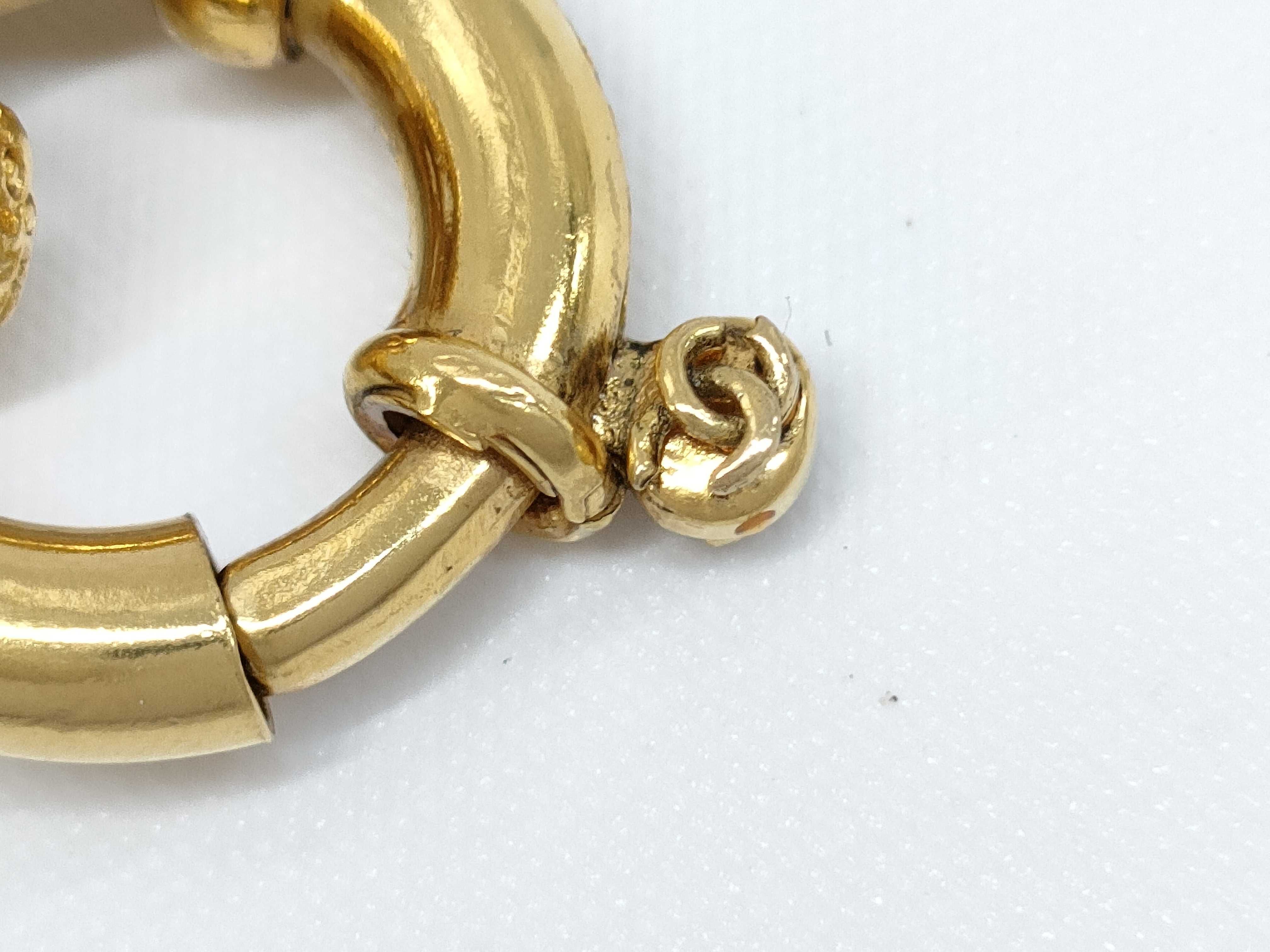 【水曜終了】(10944_0004)CHANEL ブレスレット 溶岩 ココマーク 93A ゴールド ブレスレット・バングル