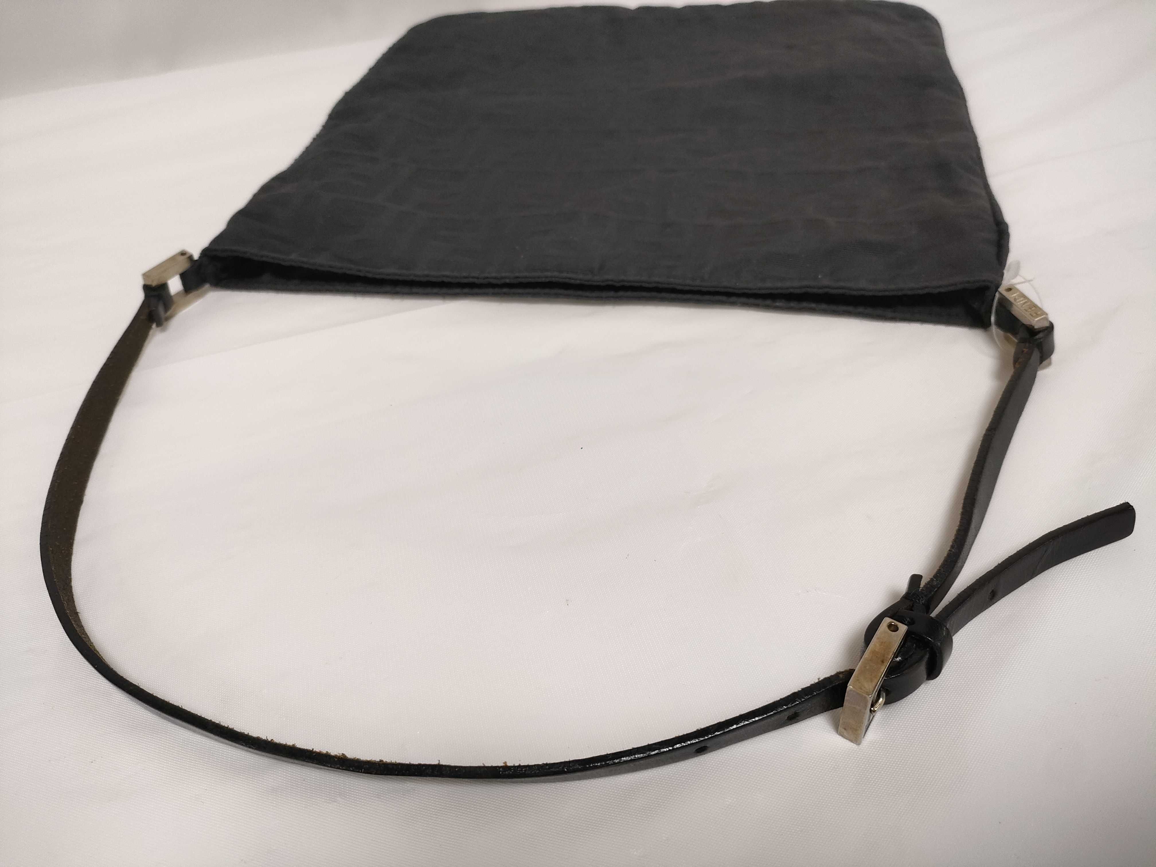 【水曜終了】(10230_0336)FENDI ズッカ柄 ナイロン ハンドバッグ ブラック ハンドバッグ