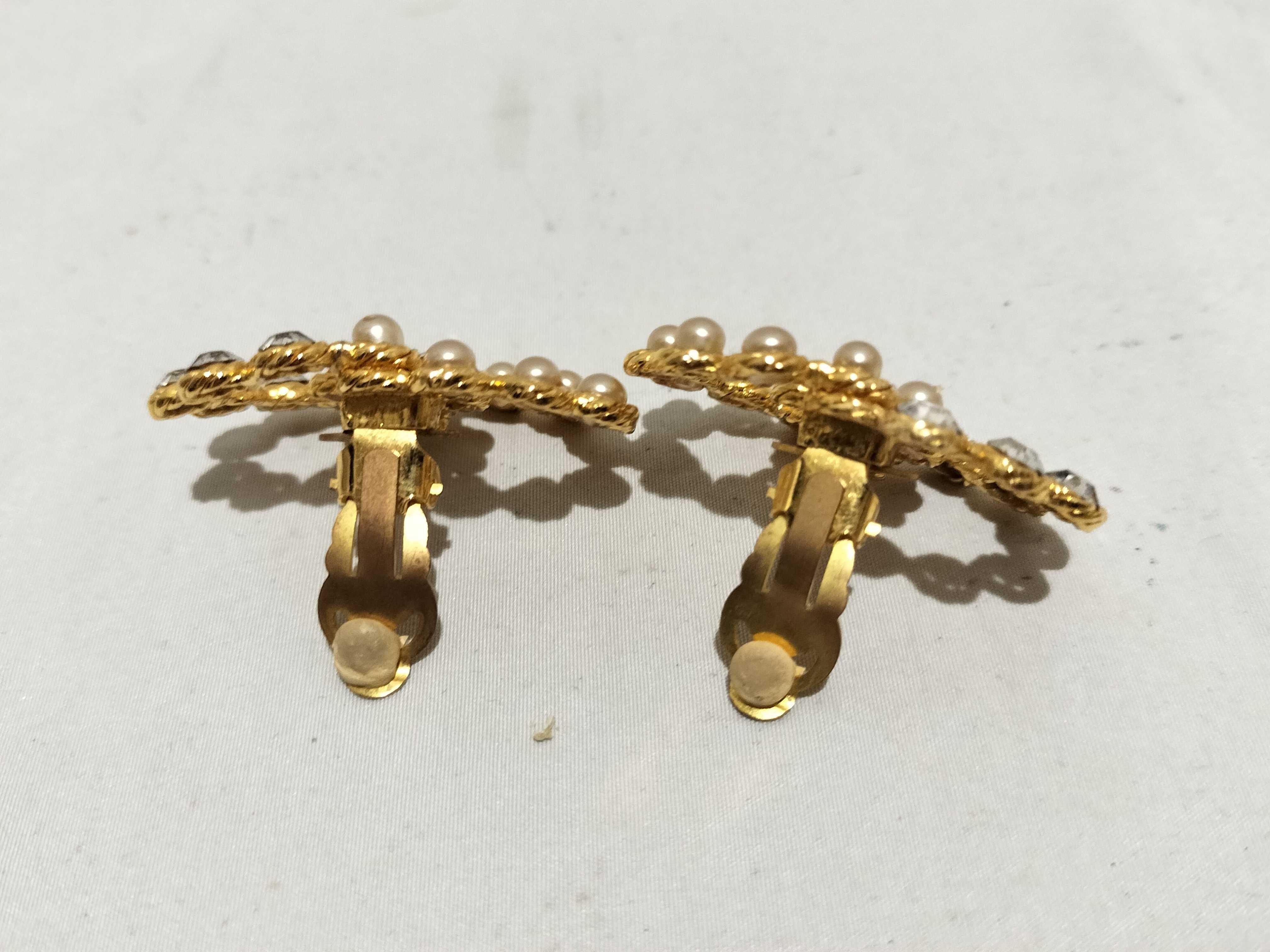 【水曜終了】(10228_0078)CHANEL ココマーク 2250003603397 8 Fパール ラインストーン イヤリング