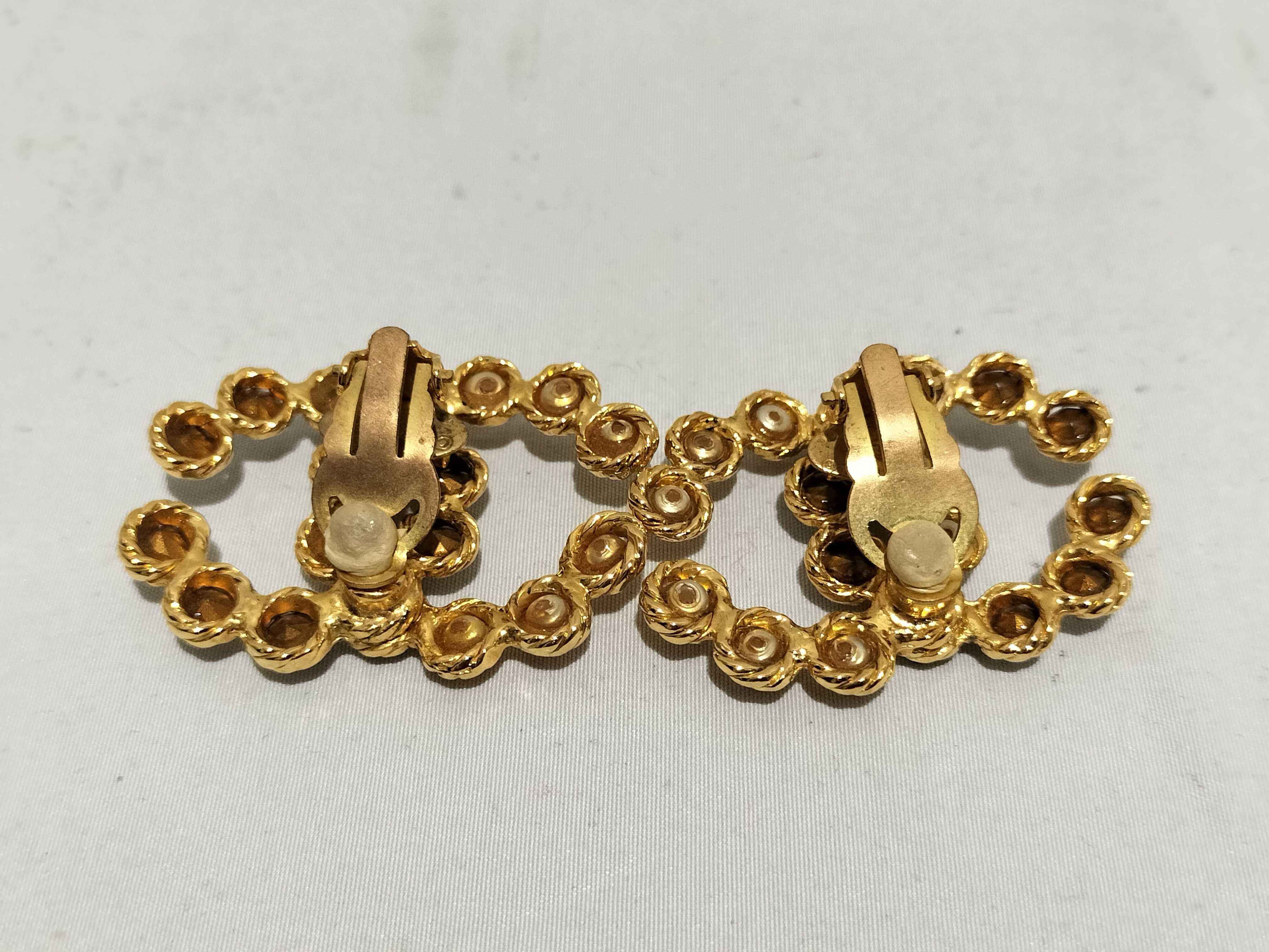 【水曜終了】(10228_0078)CHANEL ココマーク 2250003603397 8 Fパール ラインストーン イヤリング