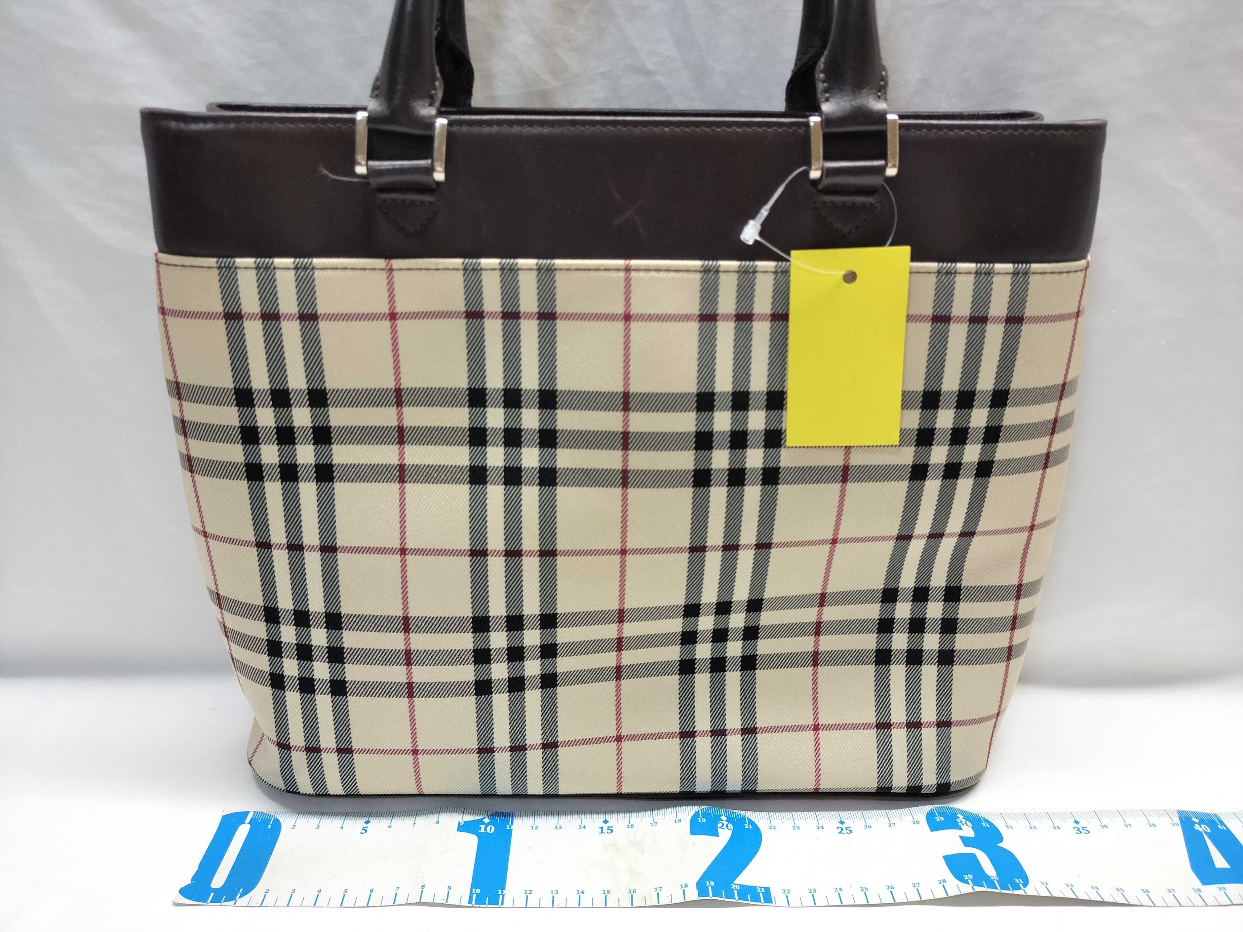 【水曜終了】(10219_0278)BURBERRY ノバチェック バッグ ハンドバッグ
