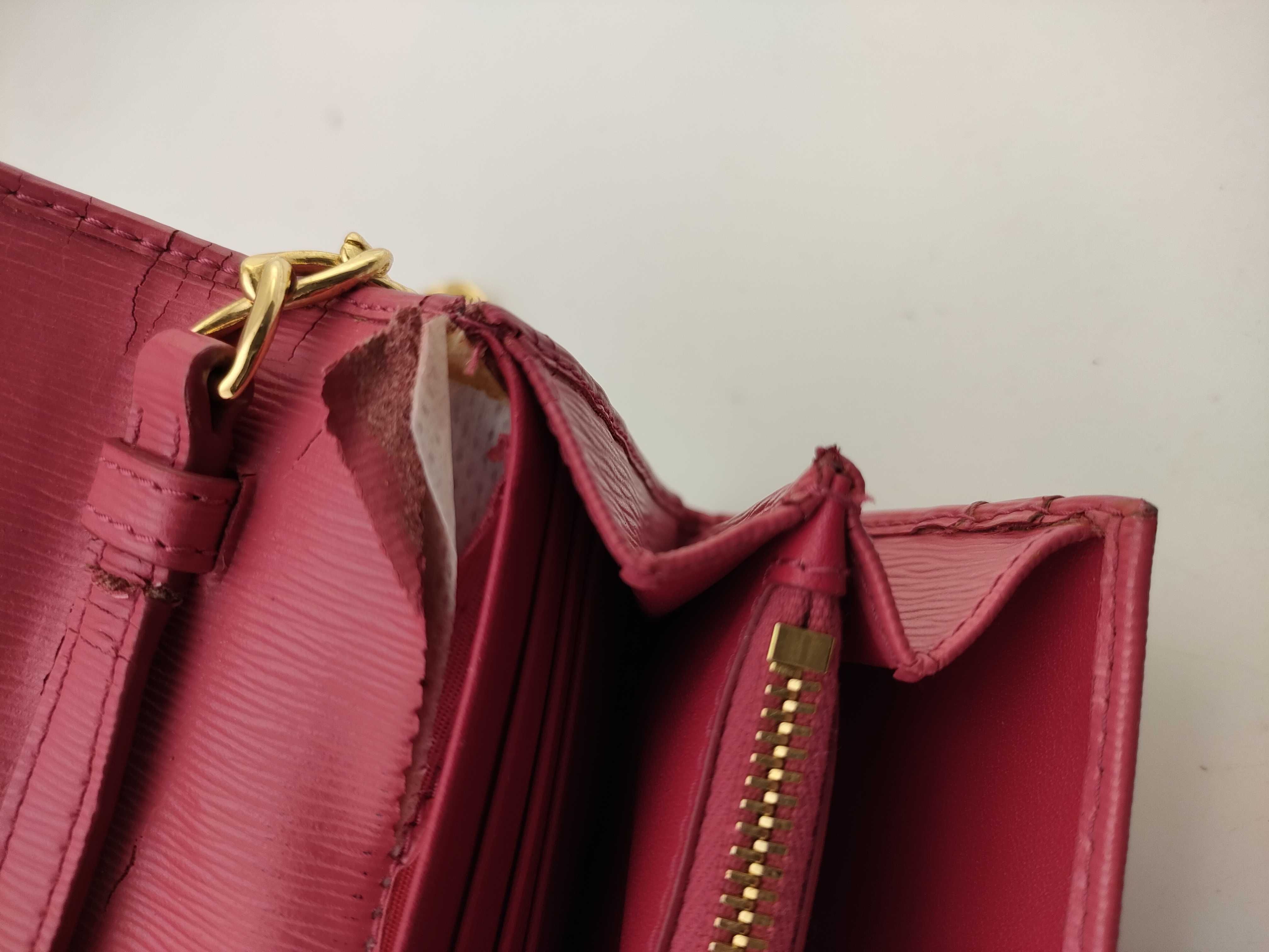【水曜終了】(10230_0311)PRADA レザー チェーン ウォレット 財布