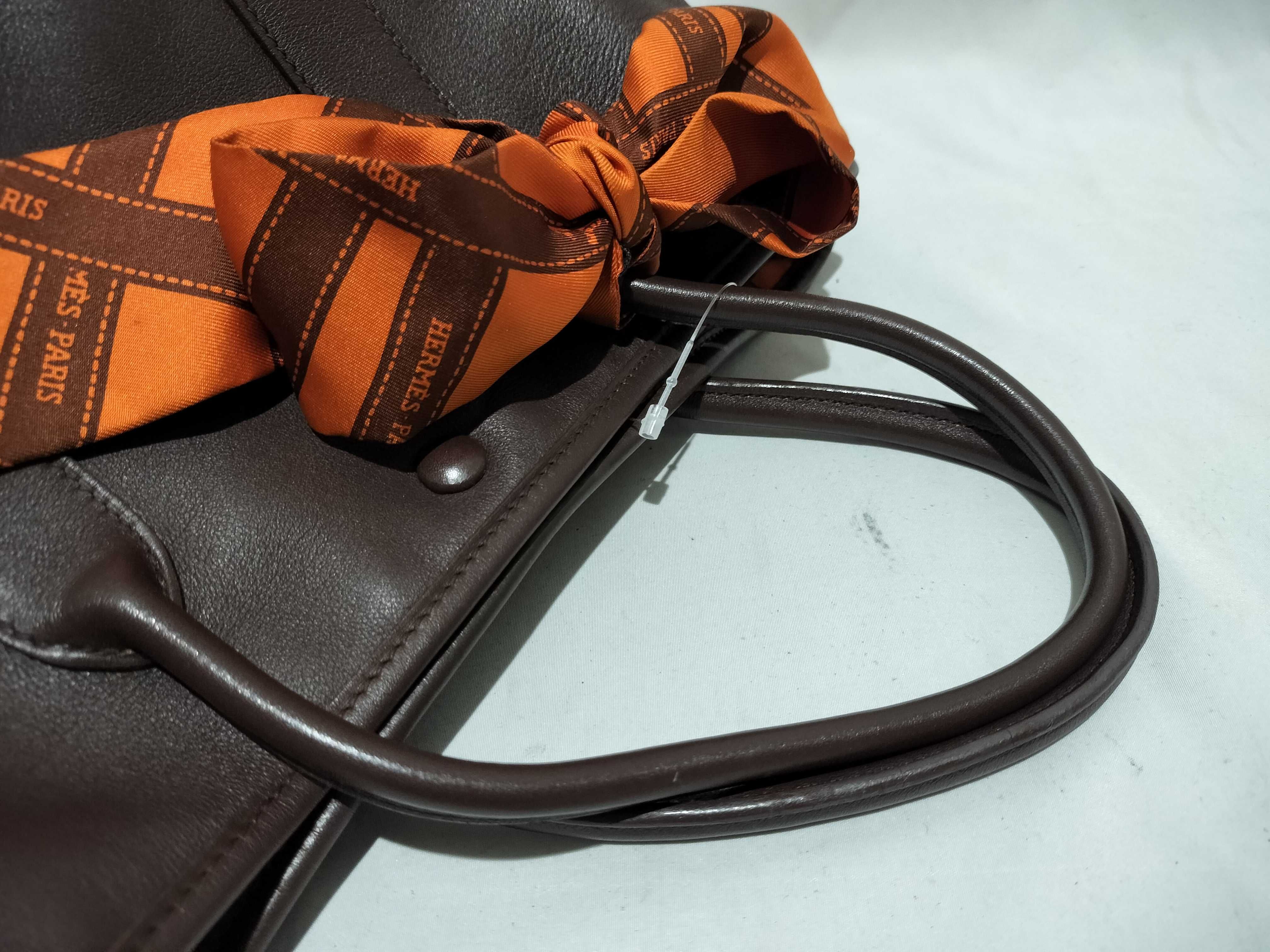 【水曜終了】(10216_0167)HERMES ガーデンパーティ スイフト ガーデンパーティTPM ツイリー ハバナ ハンドバッグ