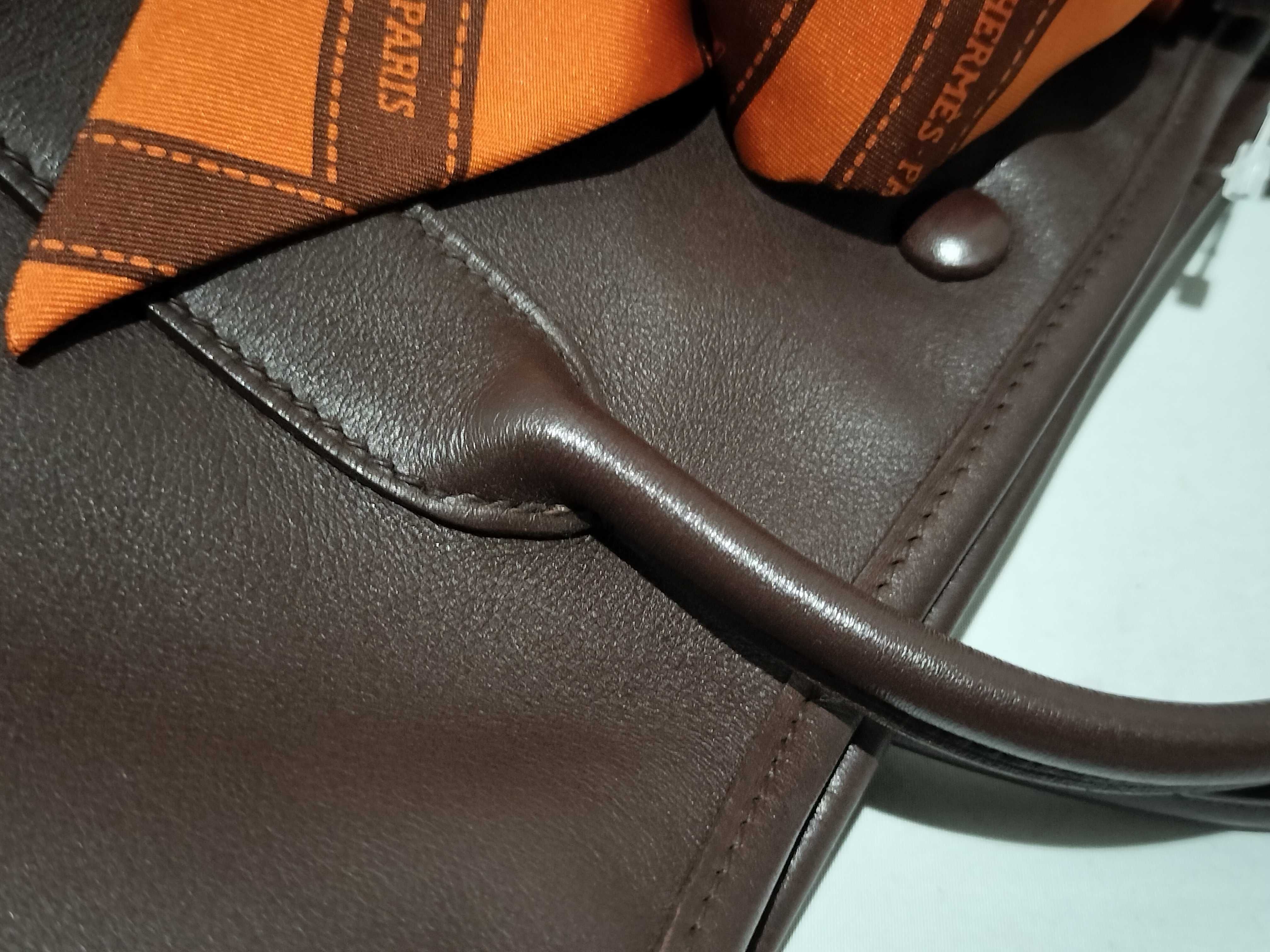 【水曜終了】(10216_0167)HERMES ガーデンパーティ スイフト ガーデンパーティTPM ツイリー ハバナ ハンドバッグ