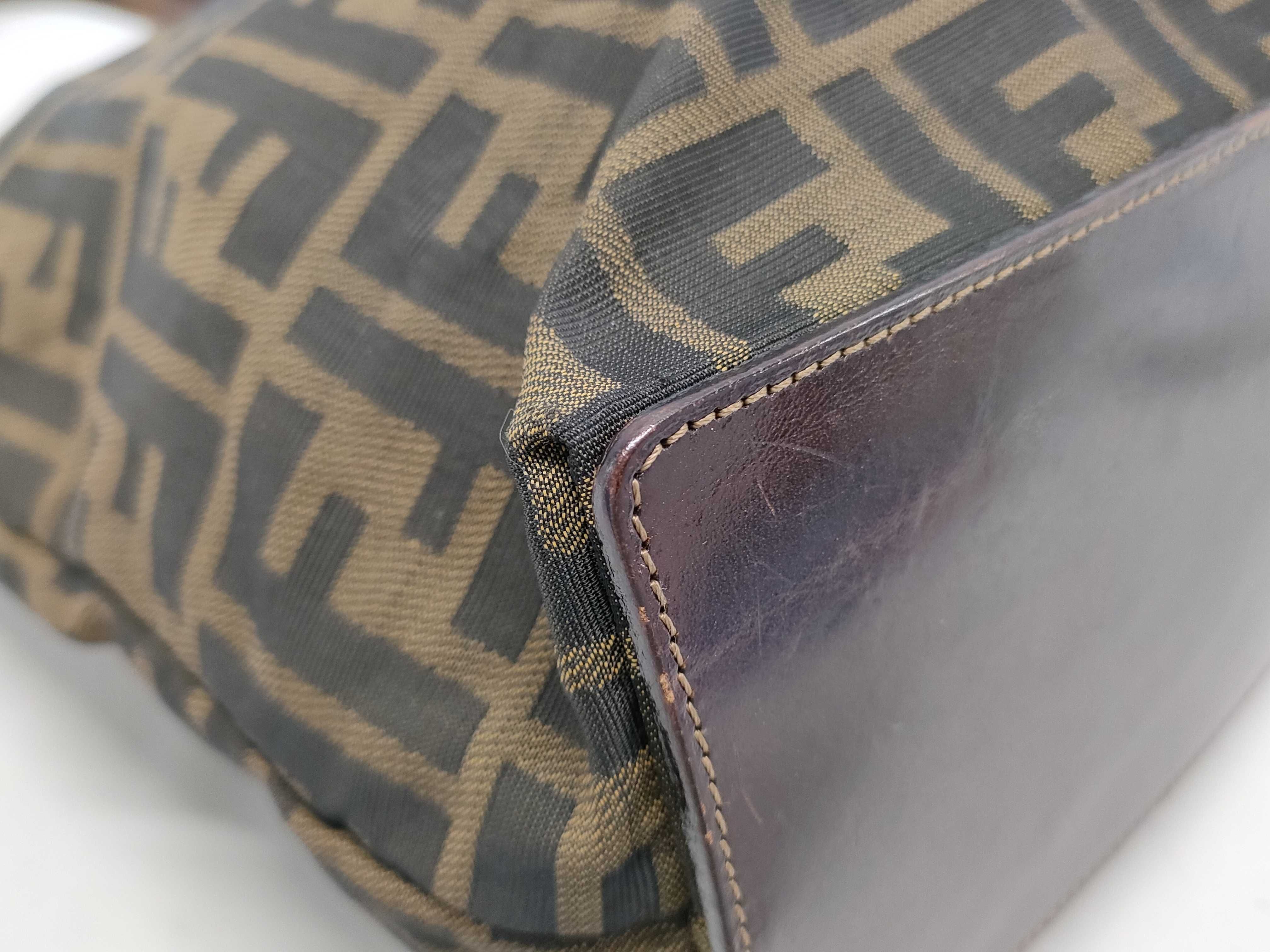 【水曜終了】(10230_0337)FENDI ズッカ柄 ハンド トートバッグ