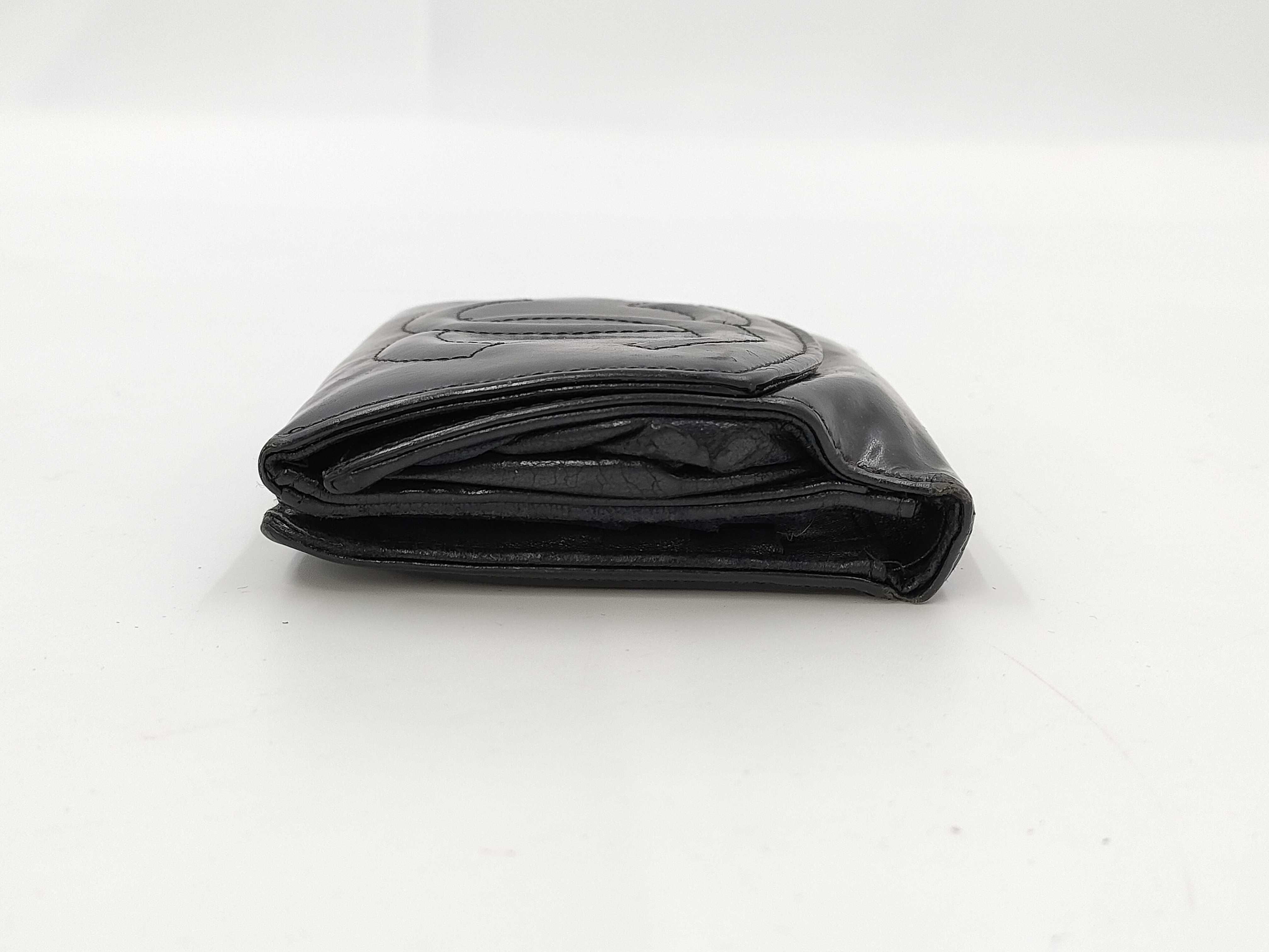 【水曜終了】(10228_0128)CHANEL エナメル ココ 三折財布 ※シール無 財布