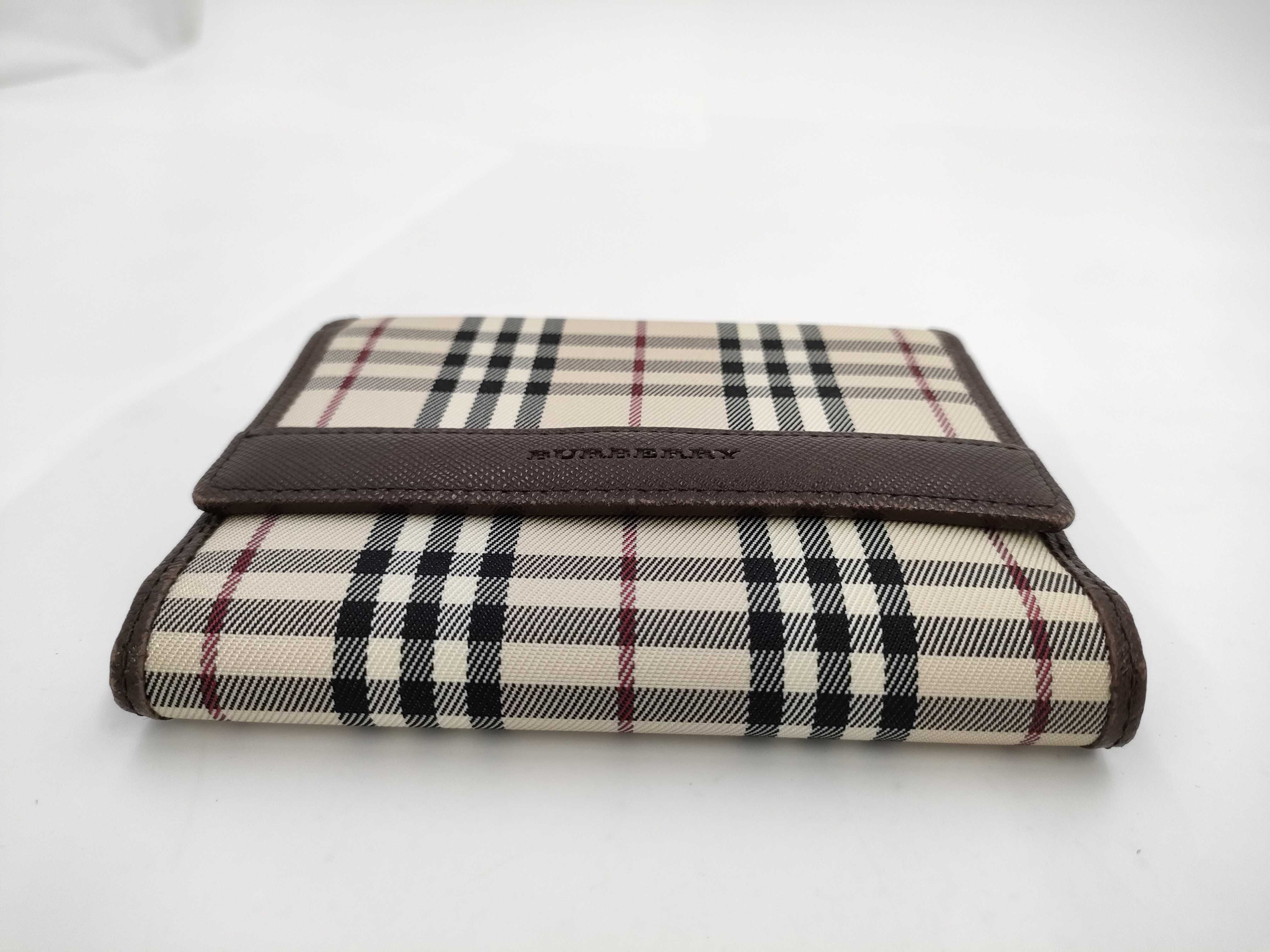【水曜終了】(10221_0186)BURBERRY ノバチェック×レザー 折財布 財布