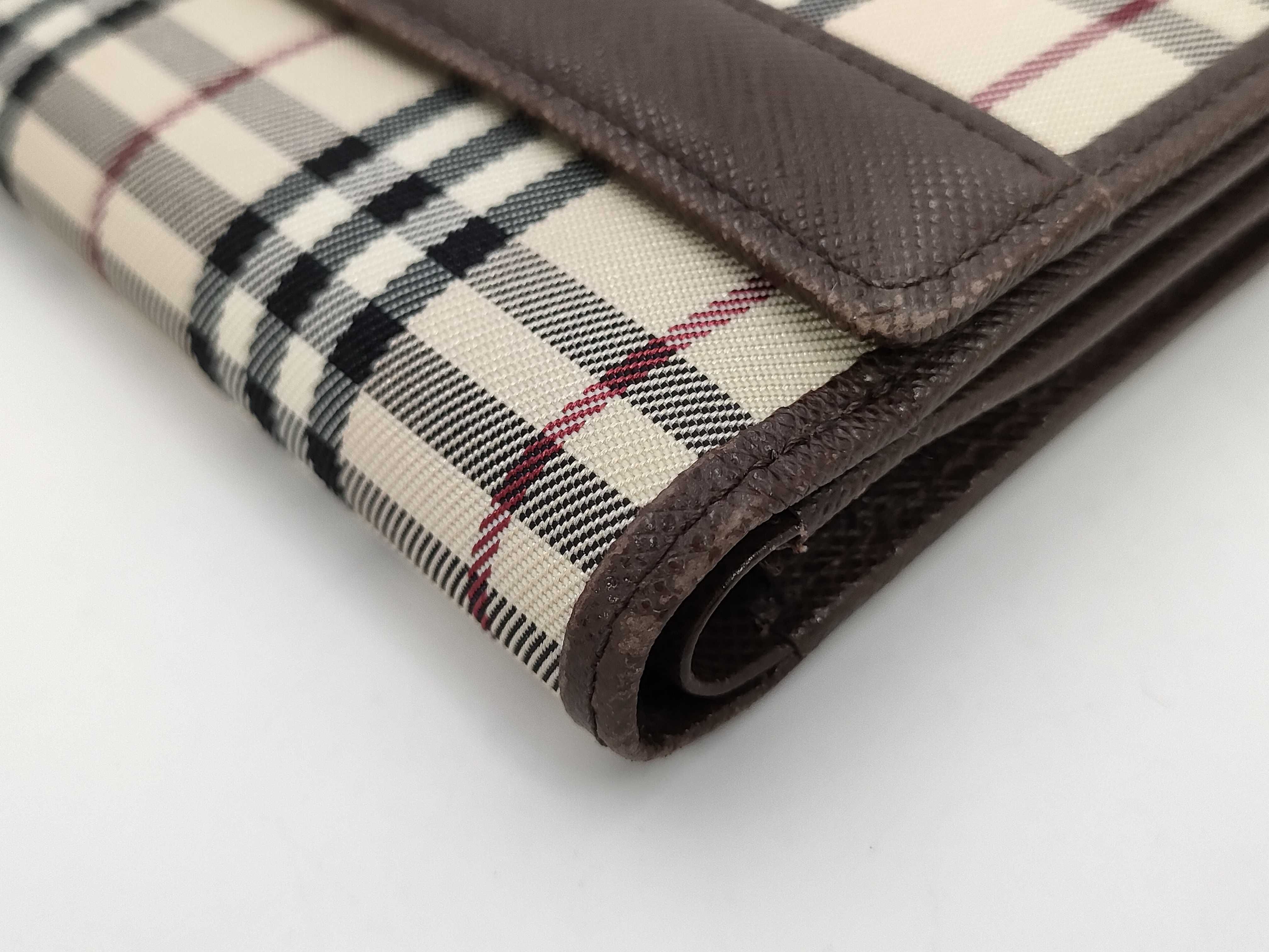 【水曜終了】(10221_0186)BURBERRY ノバチェック×レザー 折財布 財布