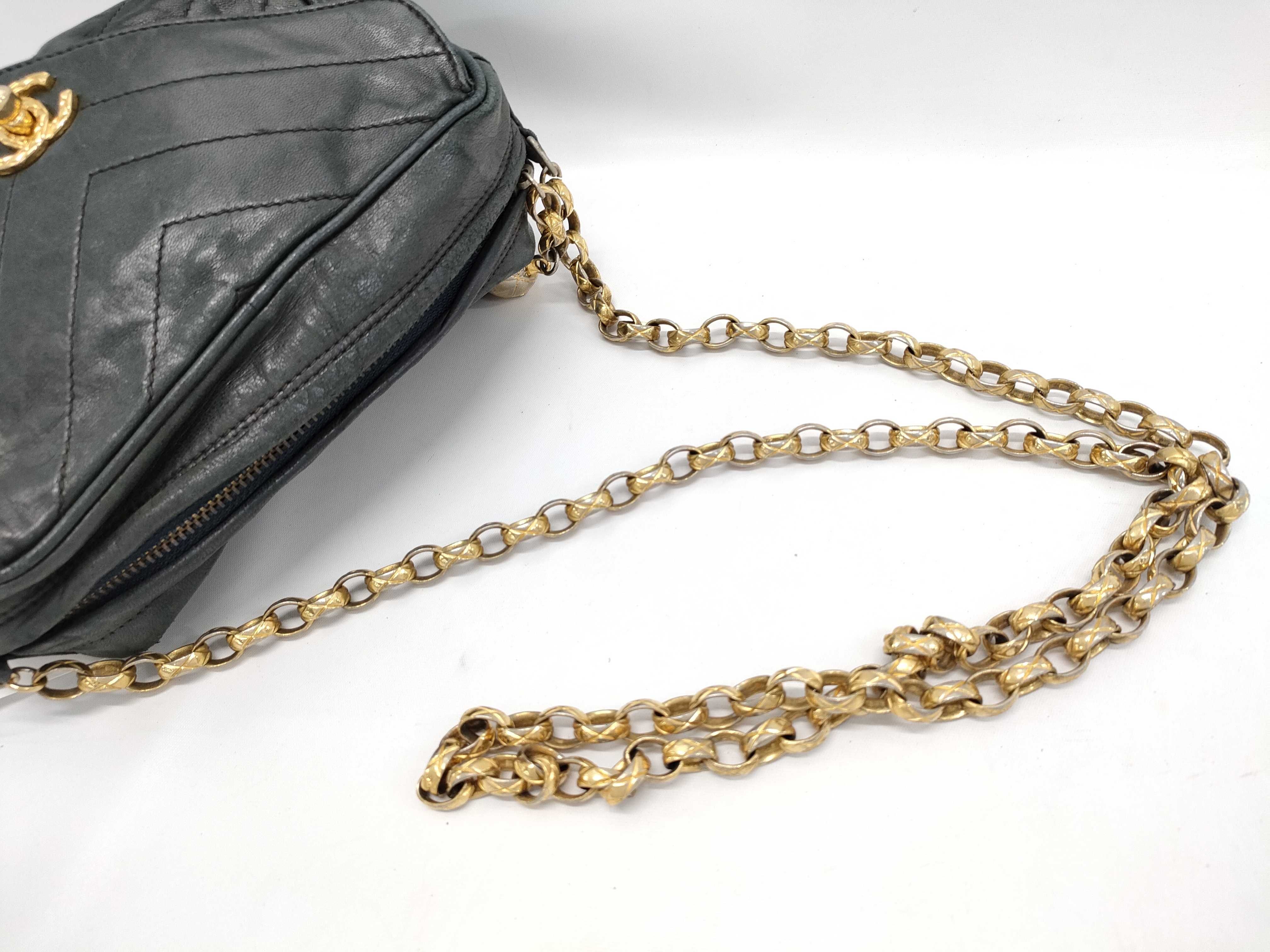 【水曜終了】(10228_0127)CHANEL フリンジ チェーンショルダー ショルダーバッグ