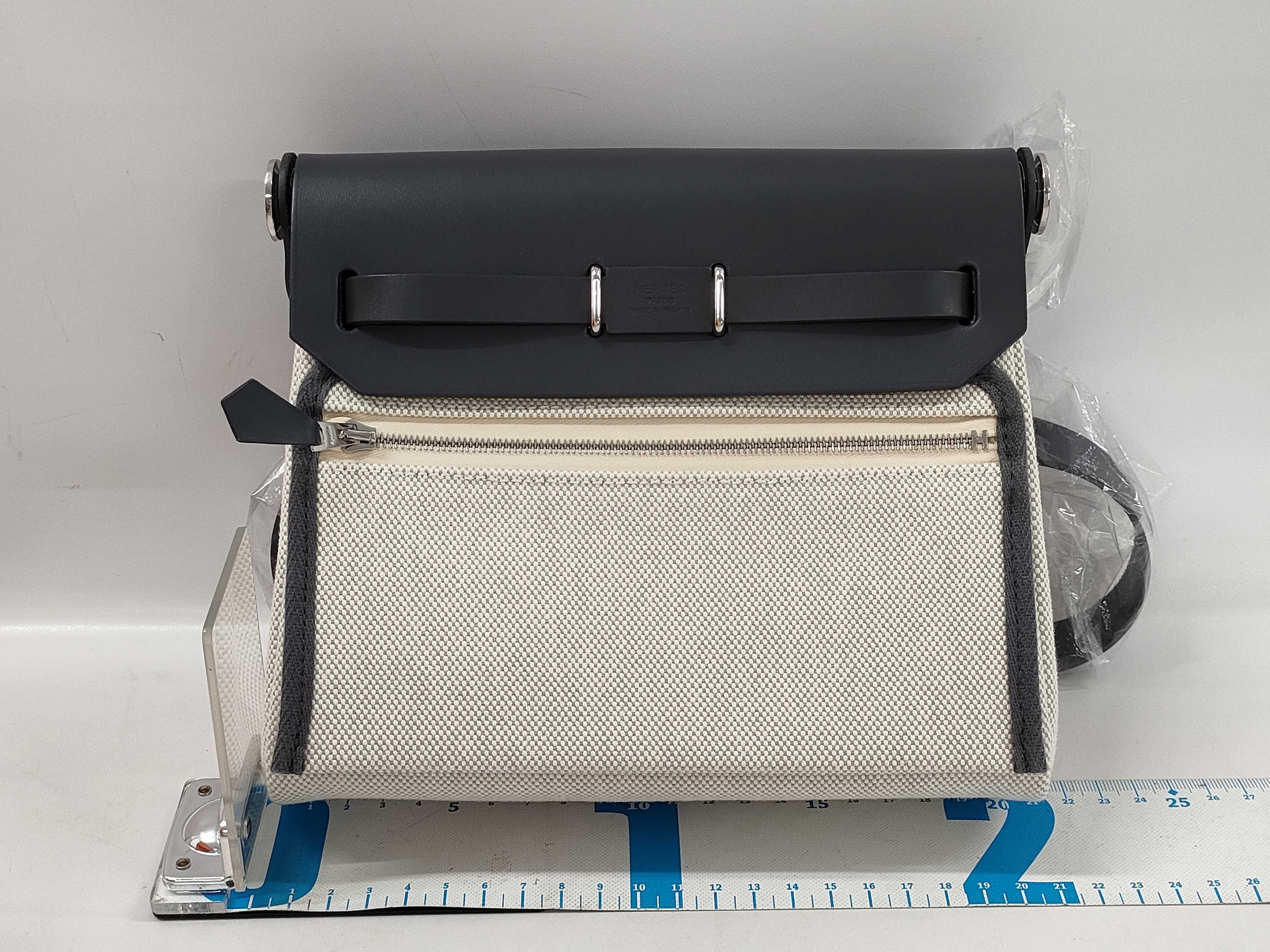 【水曜終了】(10813_0018)HERMES エールバッグ ジップ ミニ アルドワーズ ボックスカーフ シルバー金具 K刻印 ショルダーバッグ