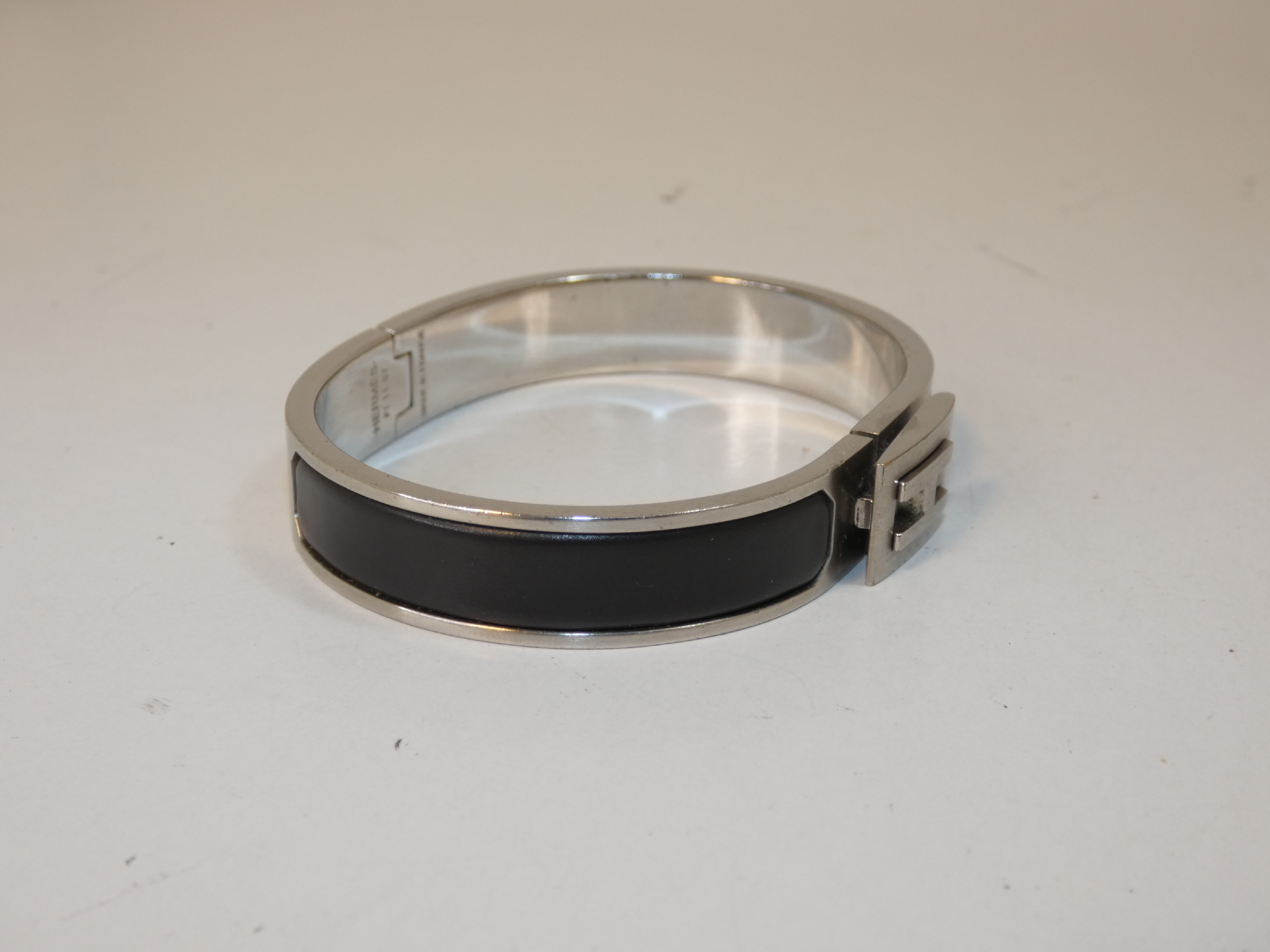 【水曜終了】(10943_0006)HERMES ロゴ ジェット ブレス ブレスレット・バングル