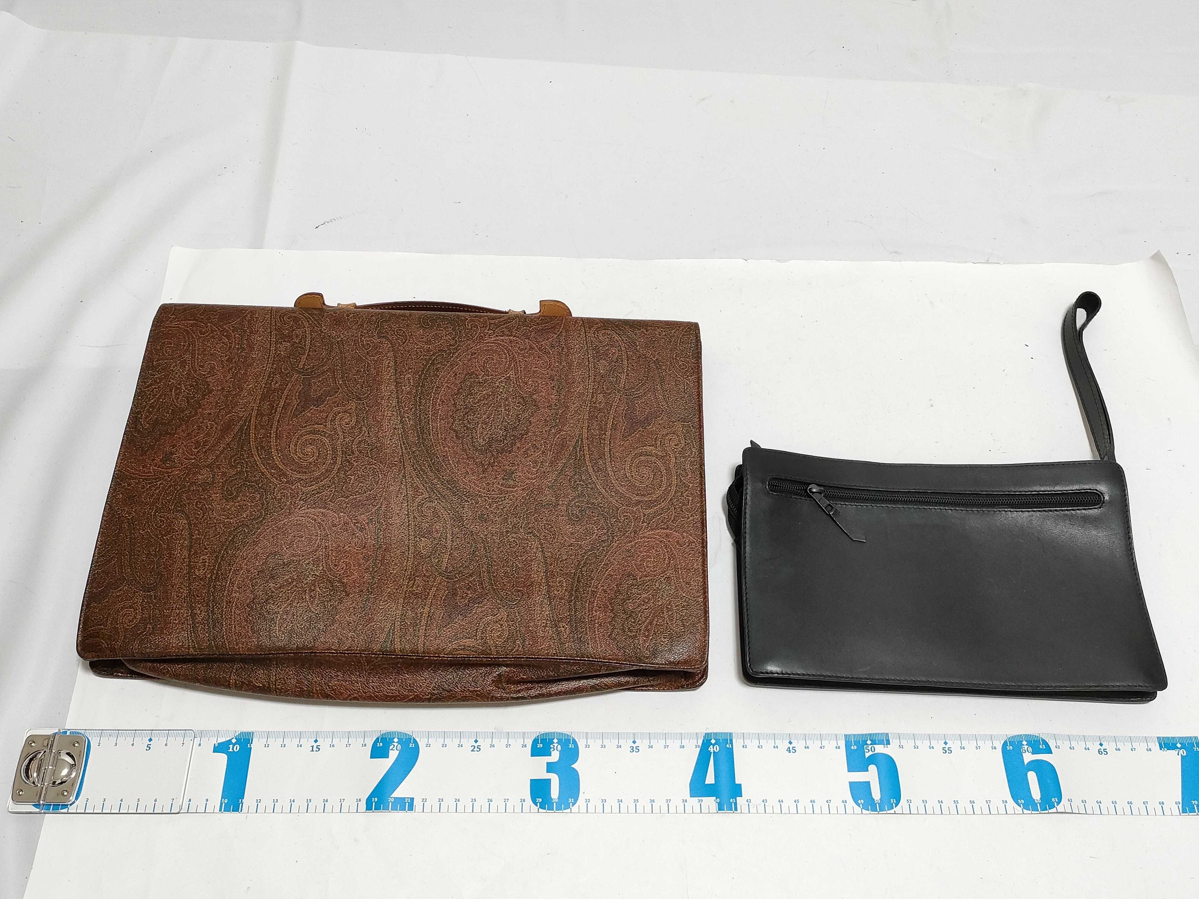 【水曜終了】(10223_0133)GUCCI GG ヴィンテージ・ビジネスバッグ/セカンドバッグ/ダンヒル/エトロ*4点 ビジネスバッグ