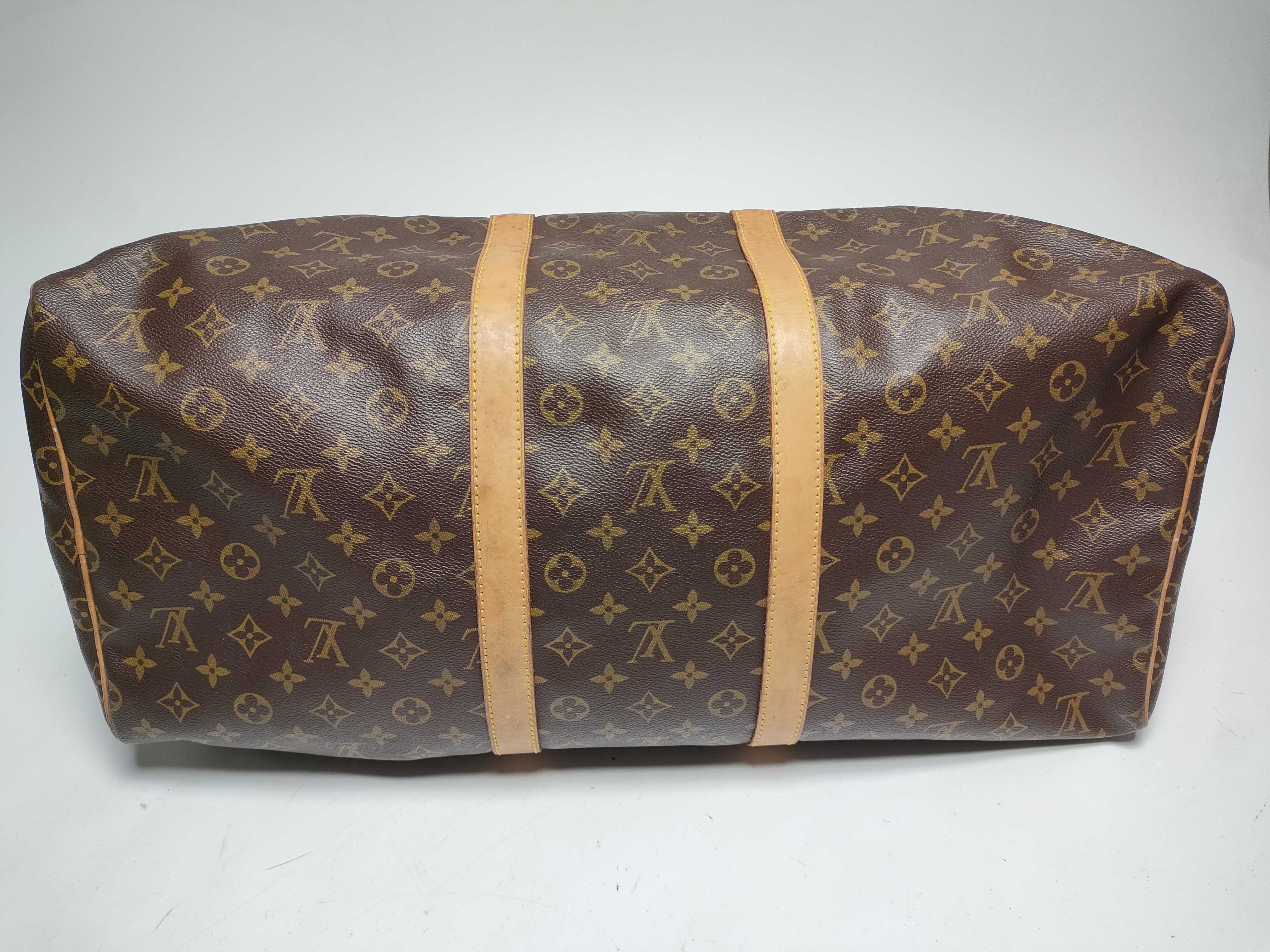 【水曜終了】(10229_0030)LOUIS VUITTON モノグラム M41424 キーポル55 ネーム入り ボストンバッグ