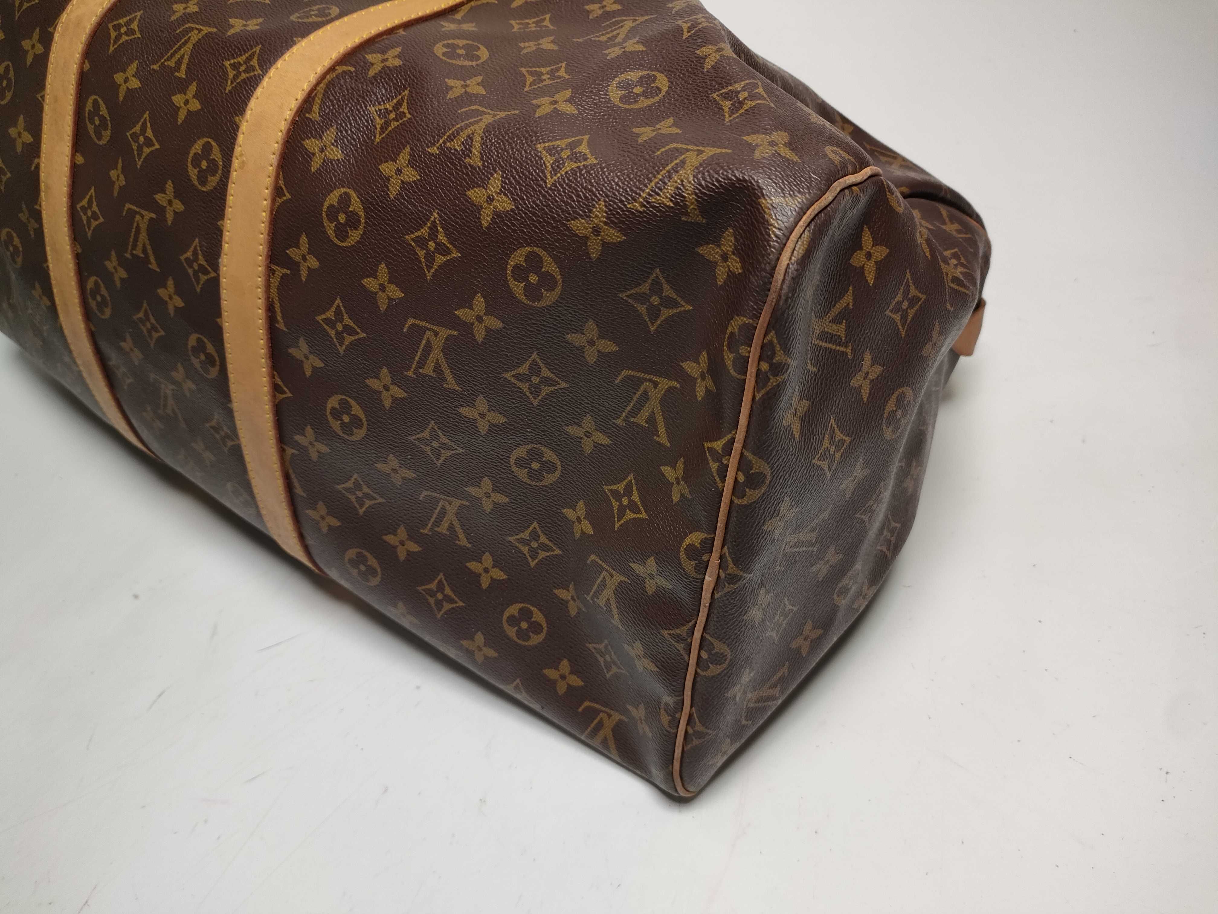 【水曜終了】(10229_0030)LOUIS VUITTON モノグラム M41424 キーポル55 ネーム入り ボストンバッグ