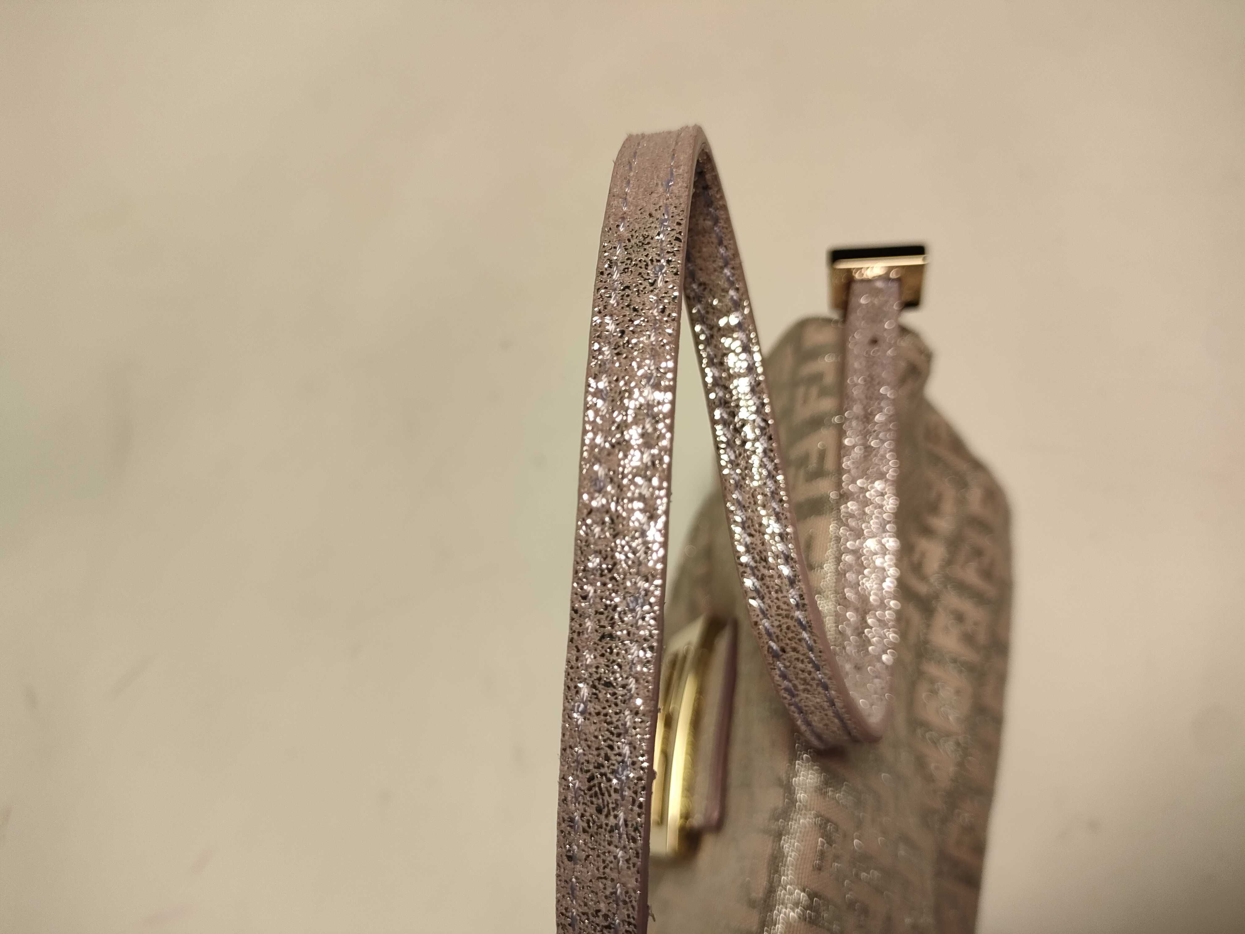 【水曜終了】(10219_0372)FENDI マンマ ラメ入り ポーチ ショルダーバッグ