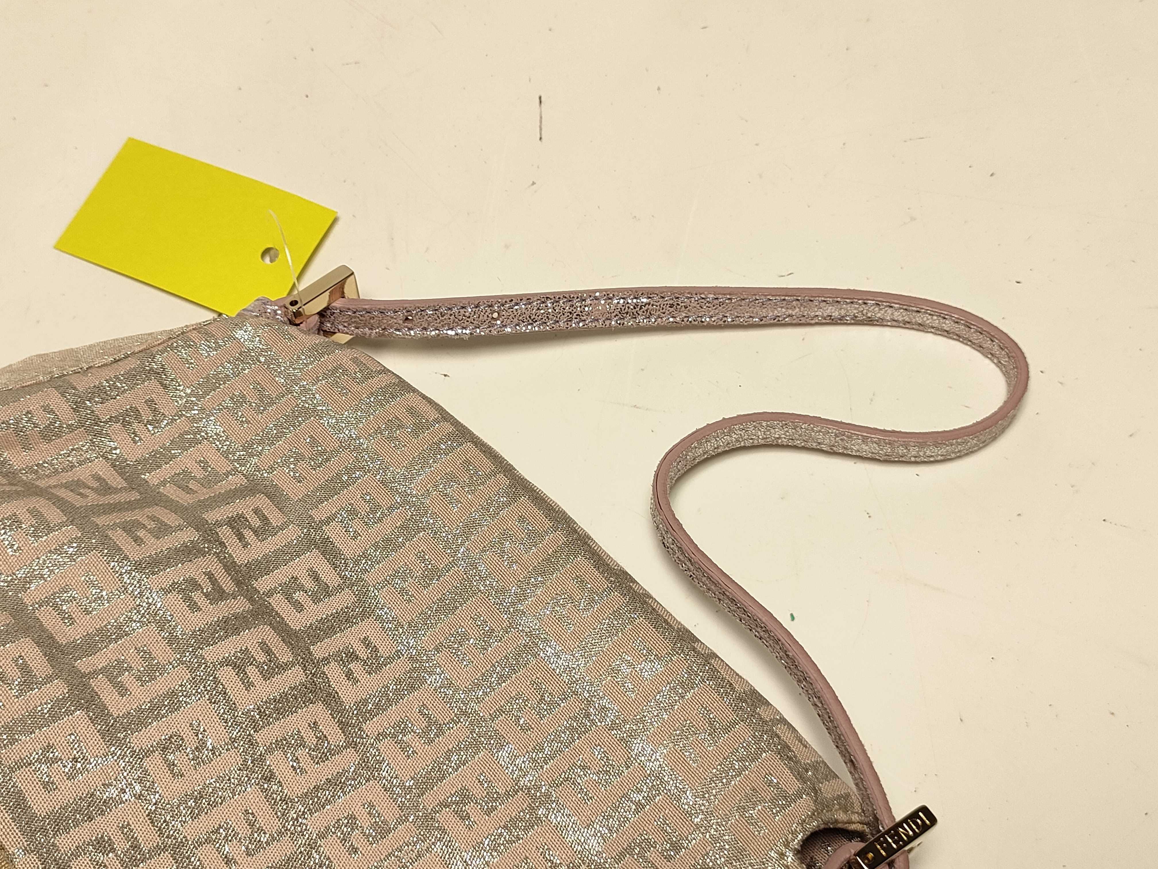 【水曜終了】(10219_0372)FENDI マンマ ラメ入り ポーチ ショルダーバッグ