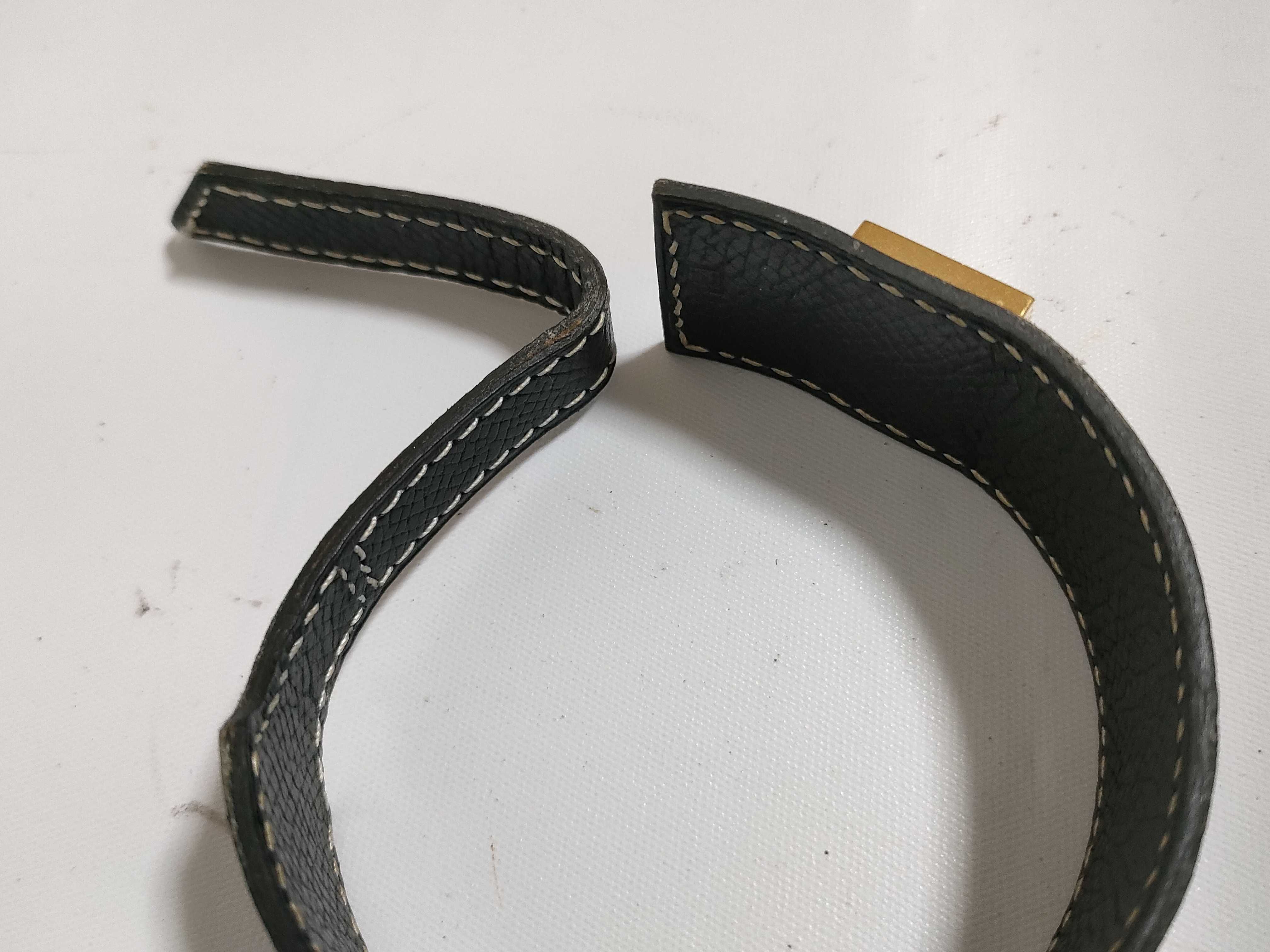 【水曜終了】(10227_0012)HERMES アルテミス ブレスレット 黒 ブレスレット・バングル