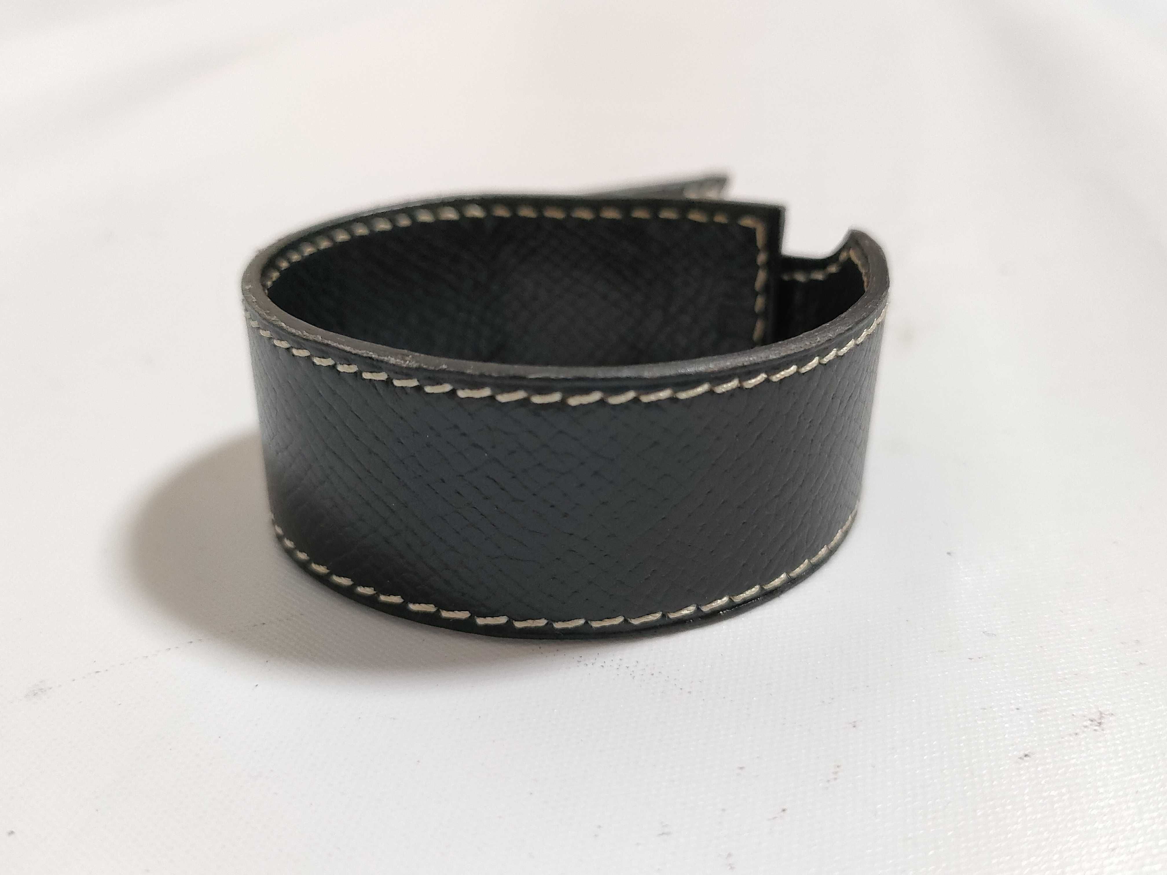 【水曜終了】(10227_0012)HERMES アルテミス ブレスレット 黒 ブレスレット・バングル