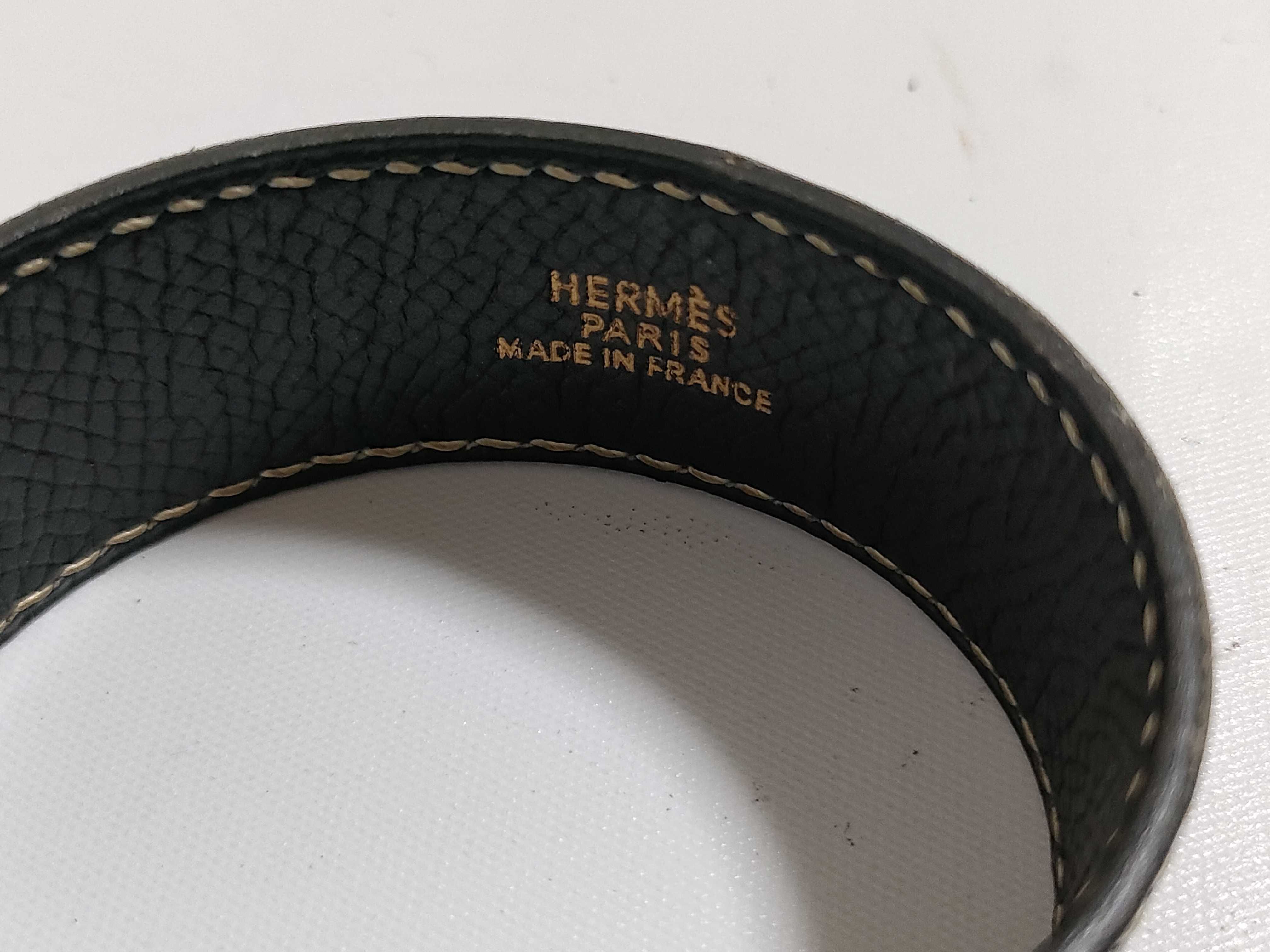 【水曜終了】(10227_0012)HERMES アルテミス ブレスレット 黒 ブレスレット・バングル