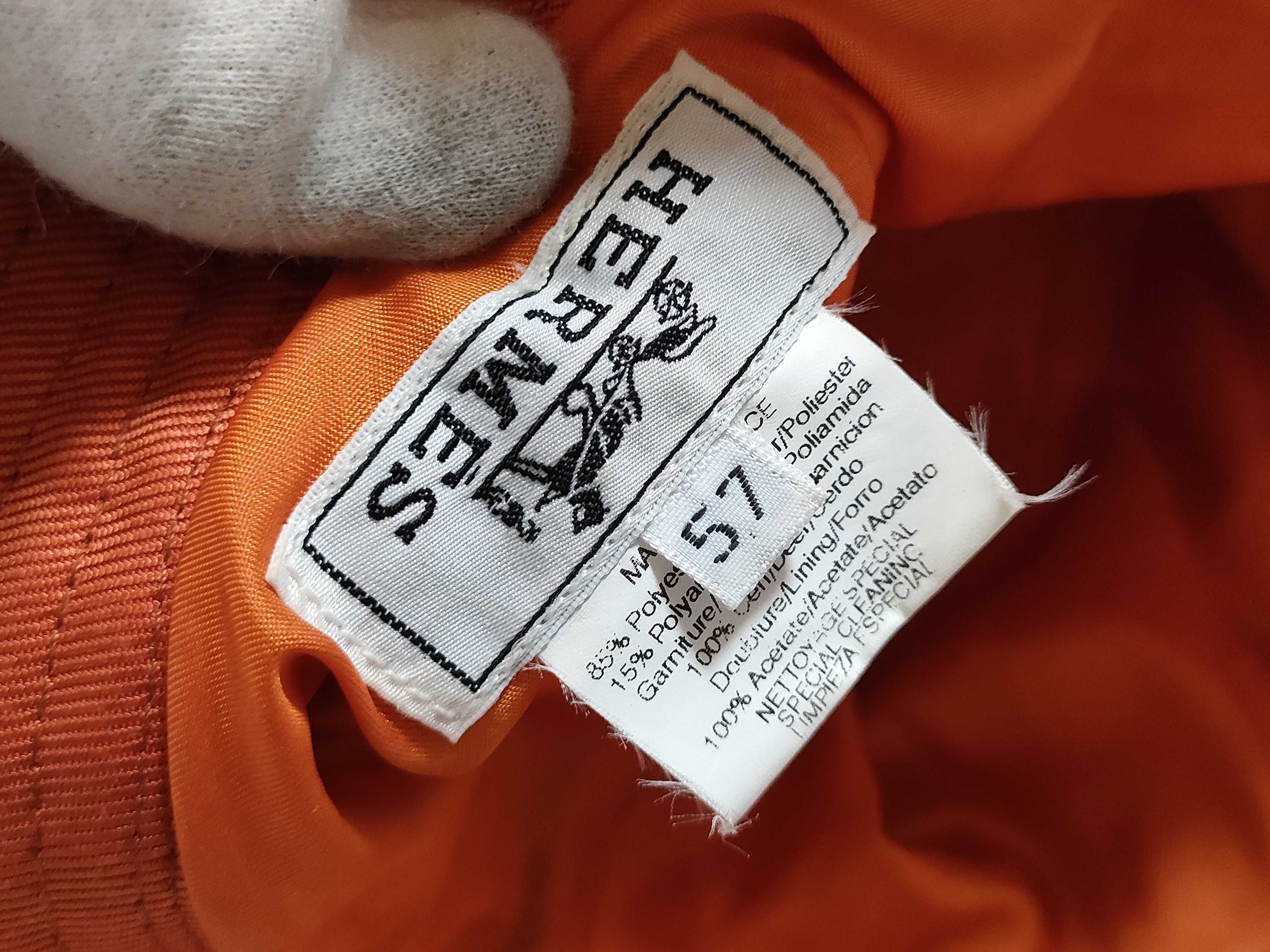 【水曜終了】(10216_0058)HERMES バケットハット オレンジ その他小物