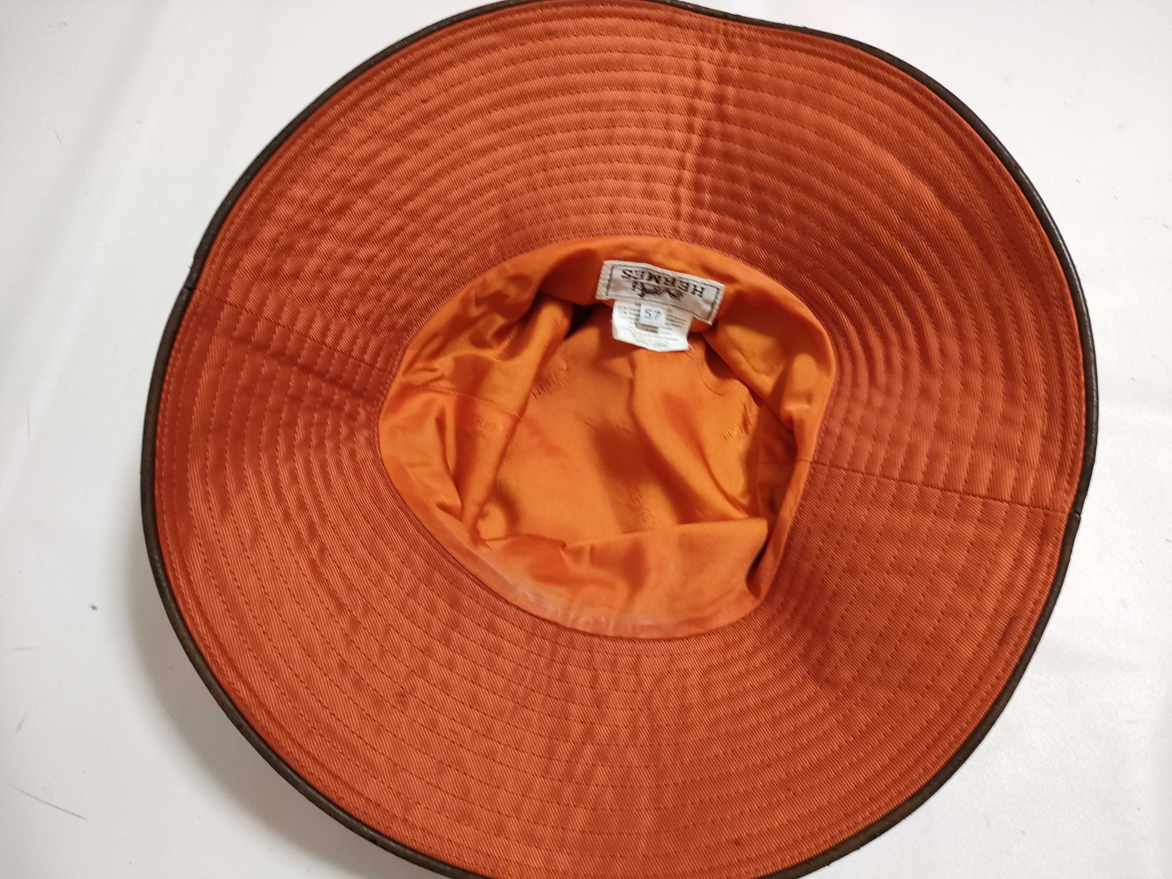 【水曜終了】(10216_0058)HERMES バケットハット オレンジ その他小物