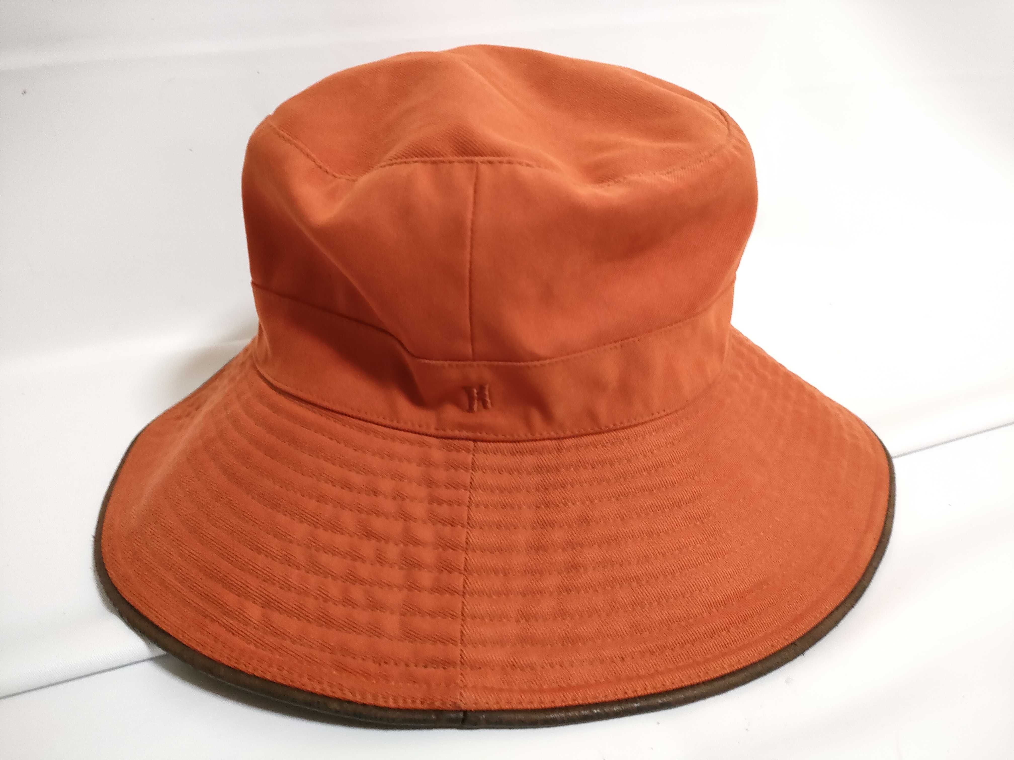 【水曜終了】(10216_0058)HERMES バケットハット オレンジ その他小物