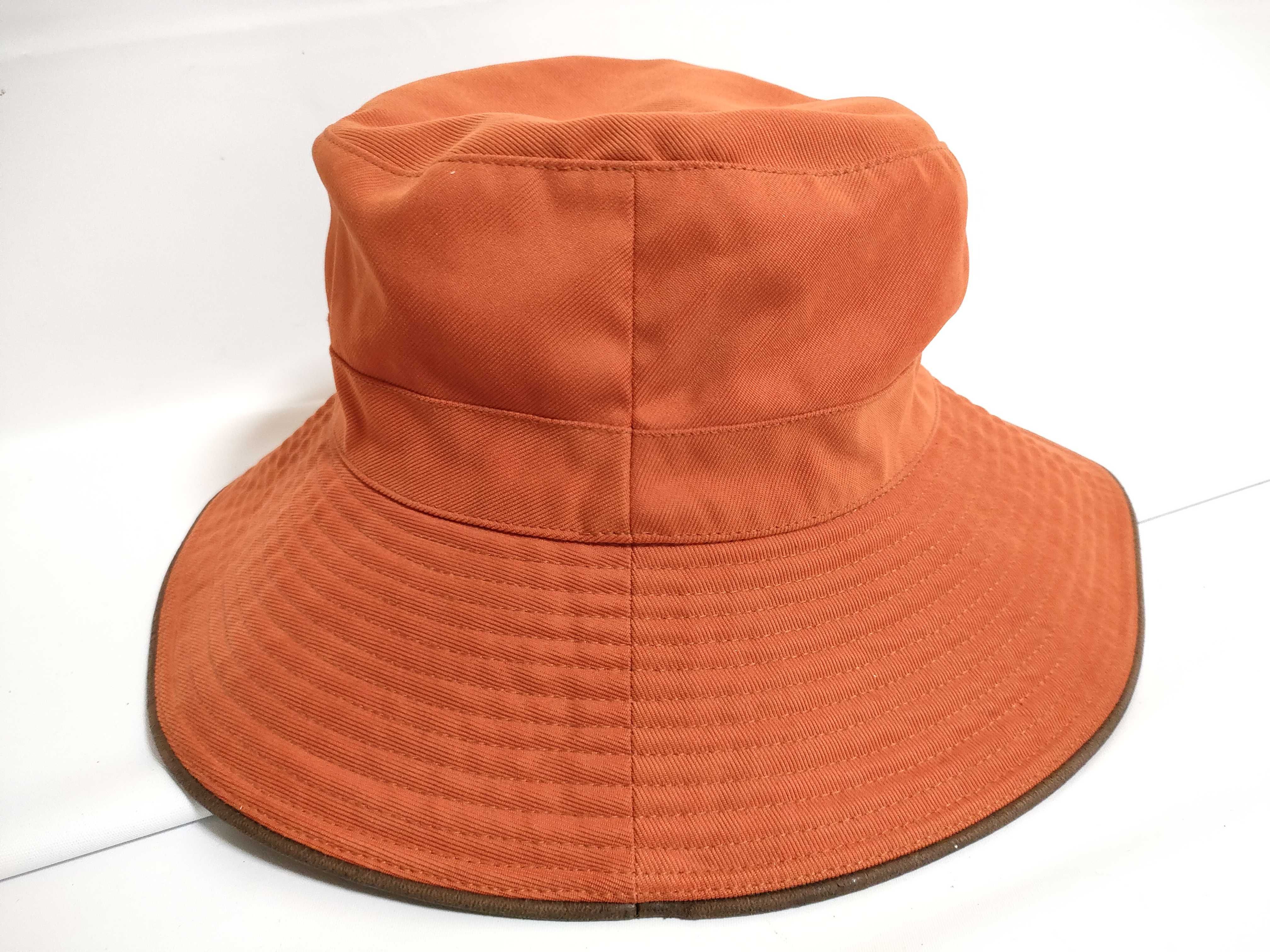 【水曜終了】(10216_0058)HERMES バケットハット オレンジ その他小物