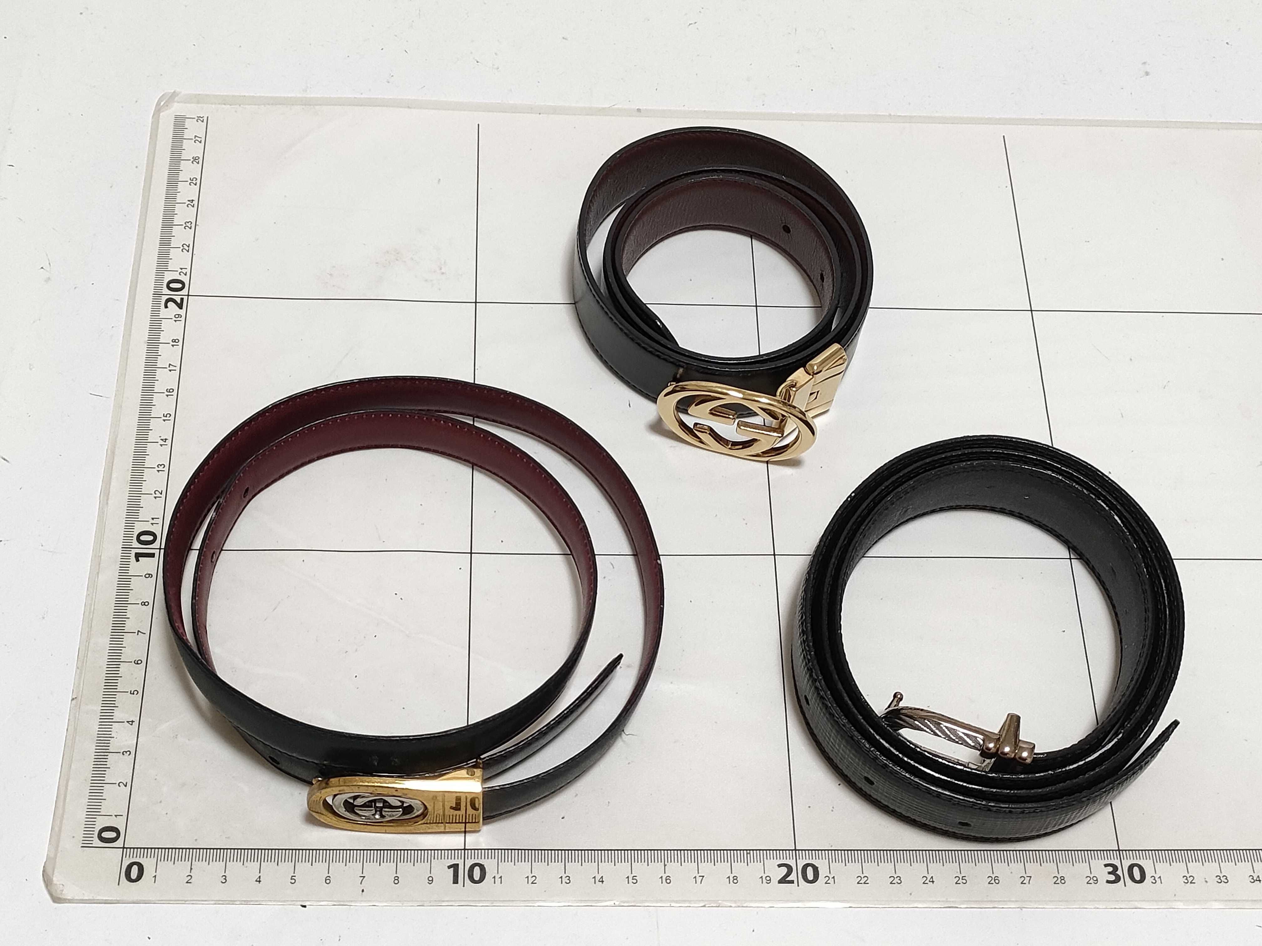 【水曜終了】(10223_0121)GUCCI オールド オールド ベルト/ダンヒル 等3本セット ベルト