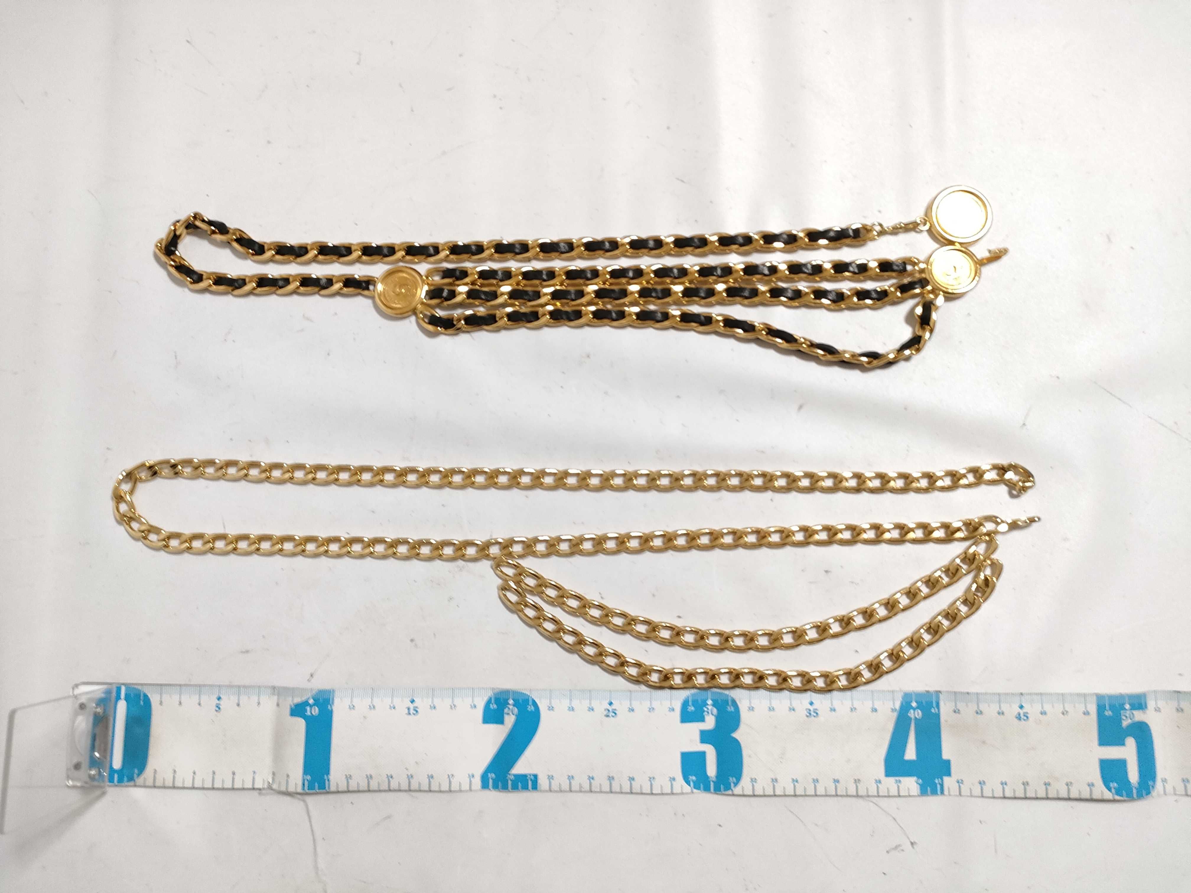 【水曜終了】(10228_0005)CHANEL ココ チェーン 黒 ベルト